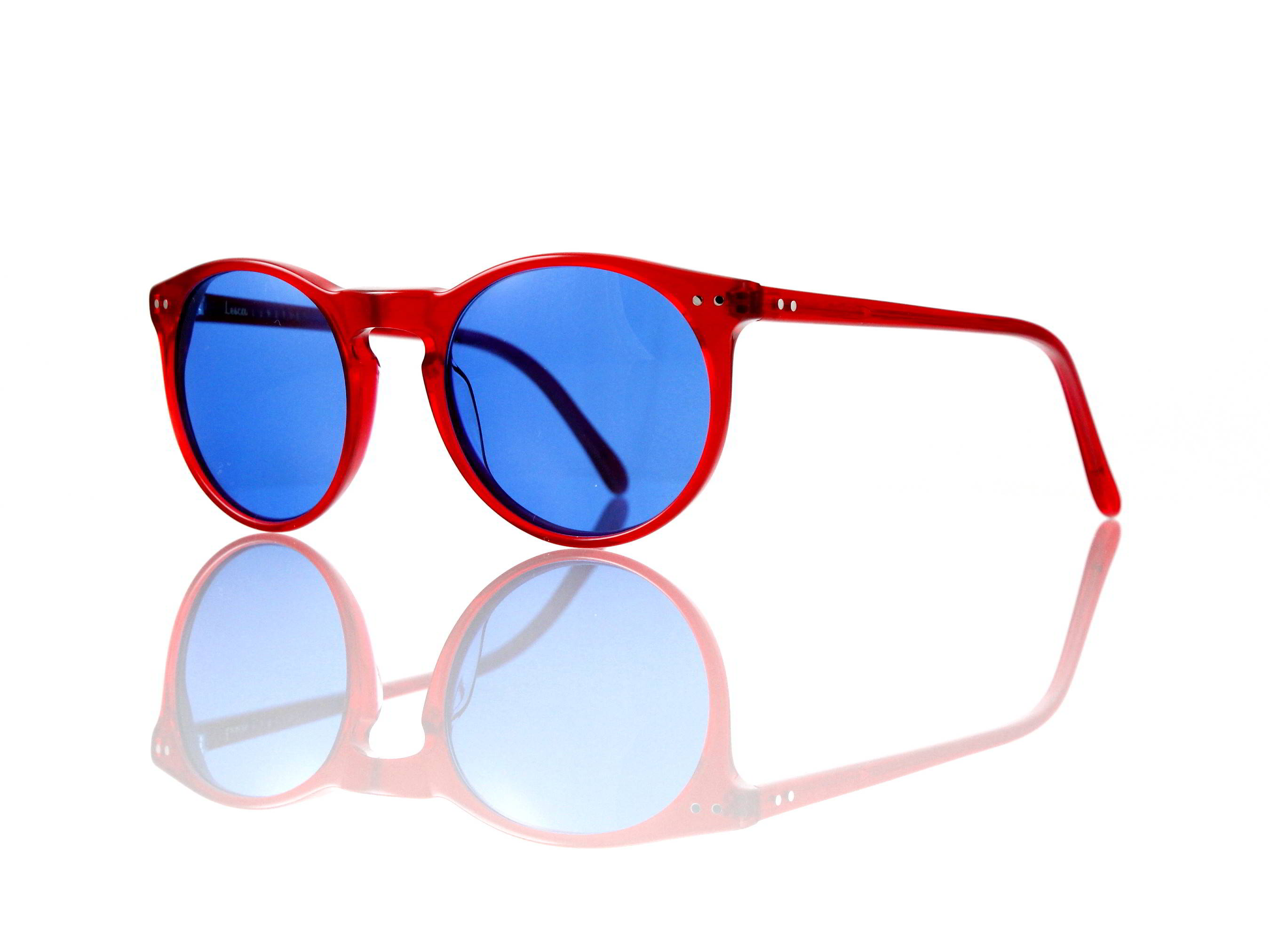 Lesca Lunetier Mod. P 9 Sonne Col. rot Größe 50-22 - 145 mm Kunststoff blau 70%