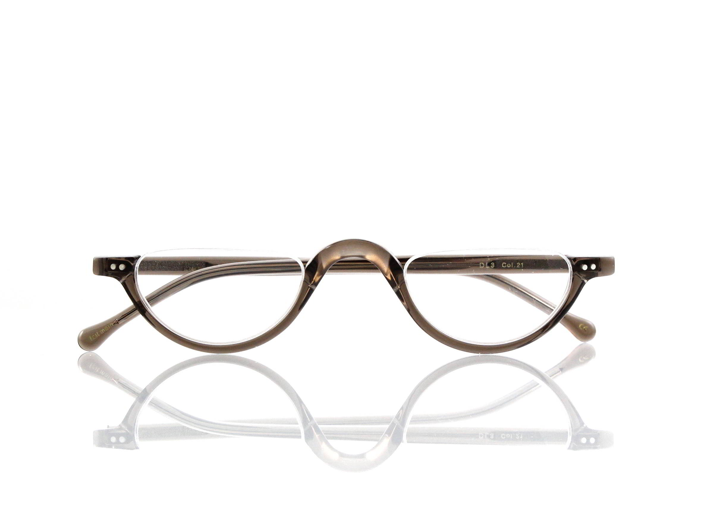 Lesca Lunetier • DL 3 • Col. 21 • Acetat-Halb-Brillen-Fassung