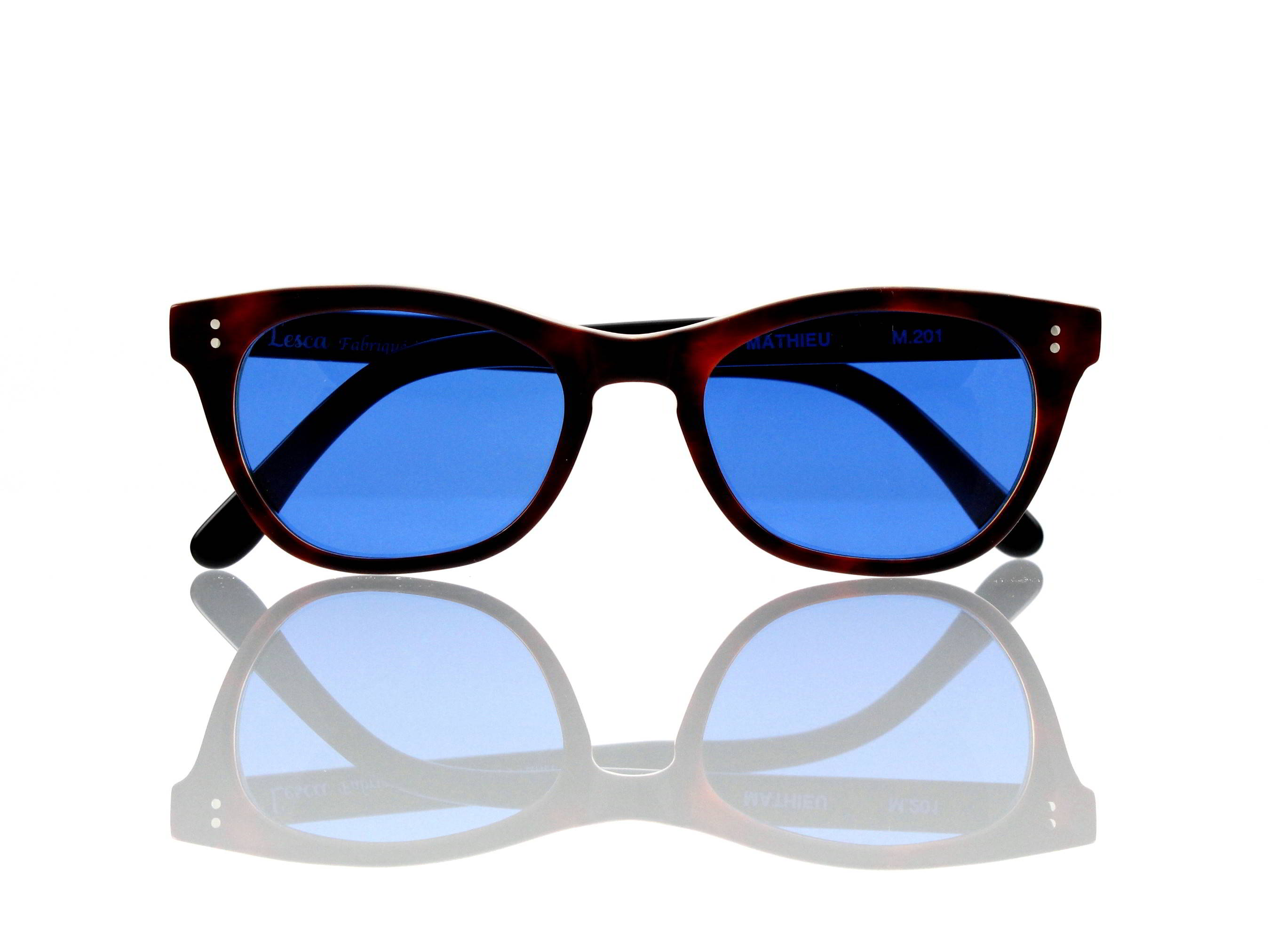 Lesca Lunetier Mod. Mathieu Sonne Col. M. 201 Größe 50-22 -145mm Kunststoff blau 70%