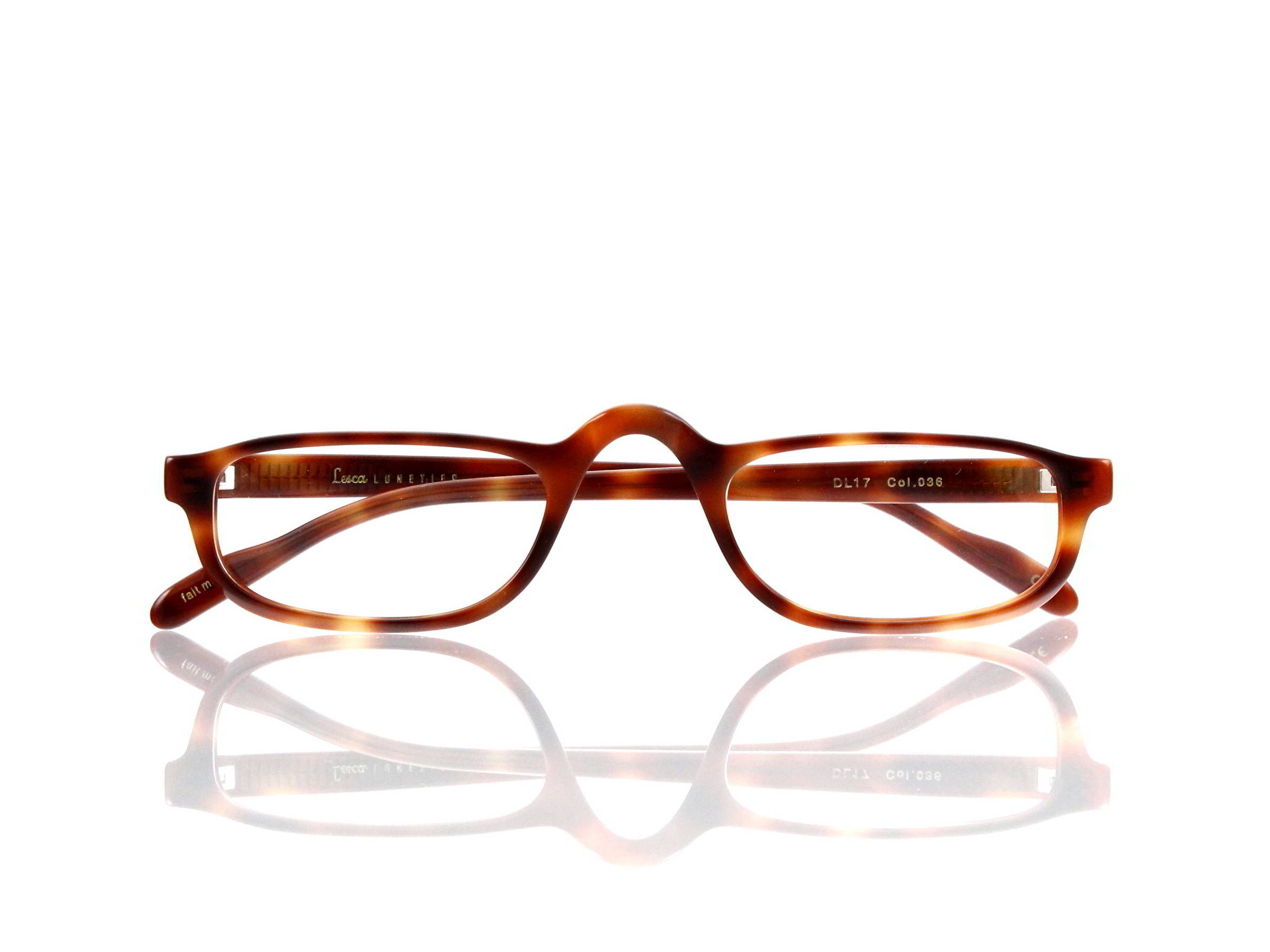 Lesca Lunetier • DL 17 • Col. 036 • Acetat-Halb-Brillen-Fassung