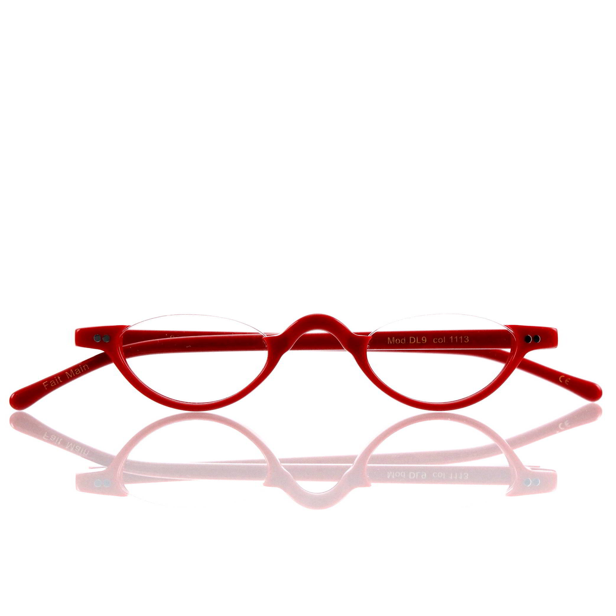 Lesca Lunetier • DL 9 • Col. 1113 • Acetat-Halb-Brillen-Fassung