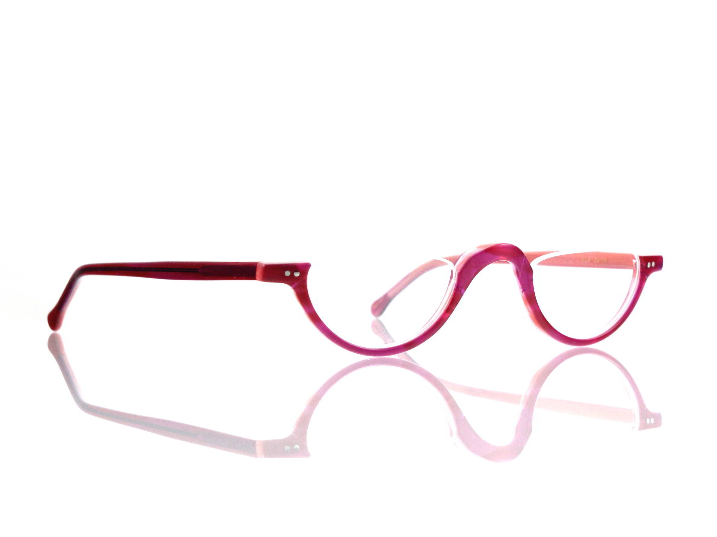 Lesca Lunetier • DL 3 • Col. 35 • Acetat-Halb-Brillen-Fassung