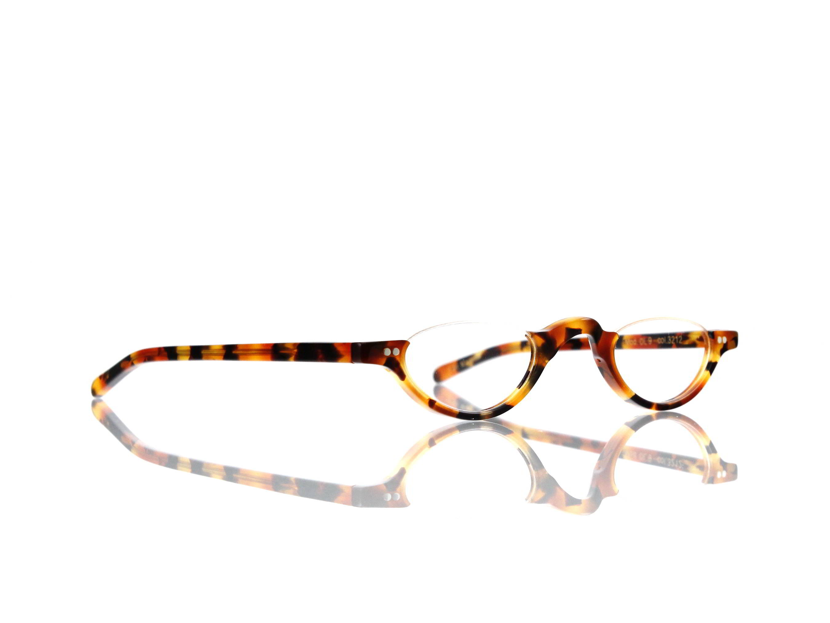 Lesca Lunetier • DL 9 • Col. 3212 • Acetat-Halb-Brillen-Fassung