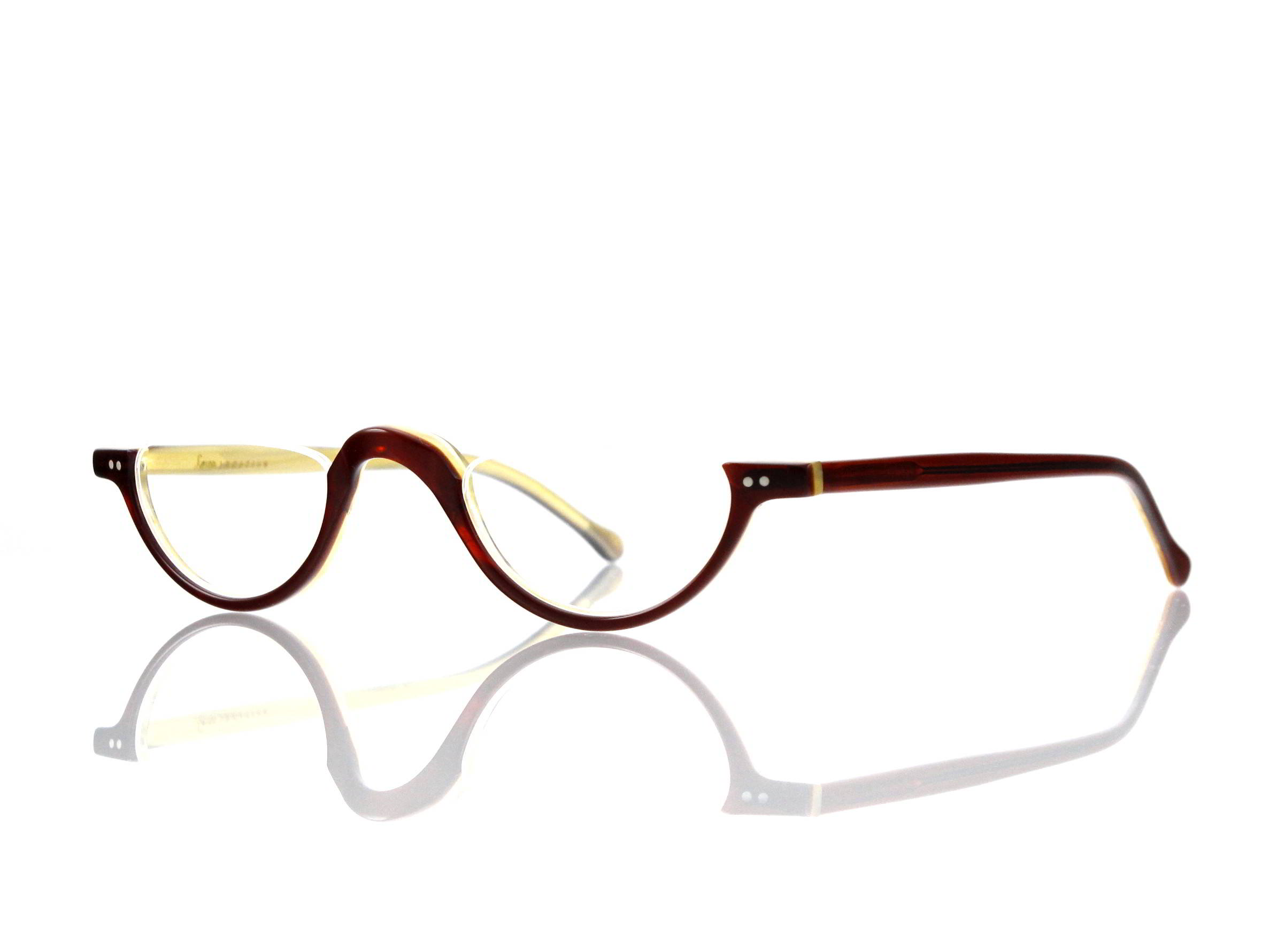 Lesca Lunetier • DL 3 • Col. 34 • Acetat-Halb-Brillen-Fassung