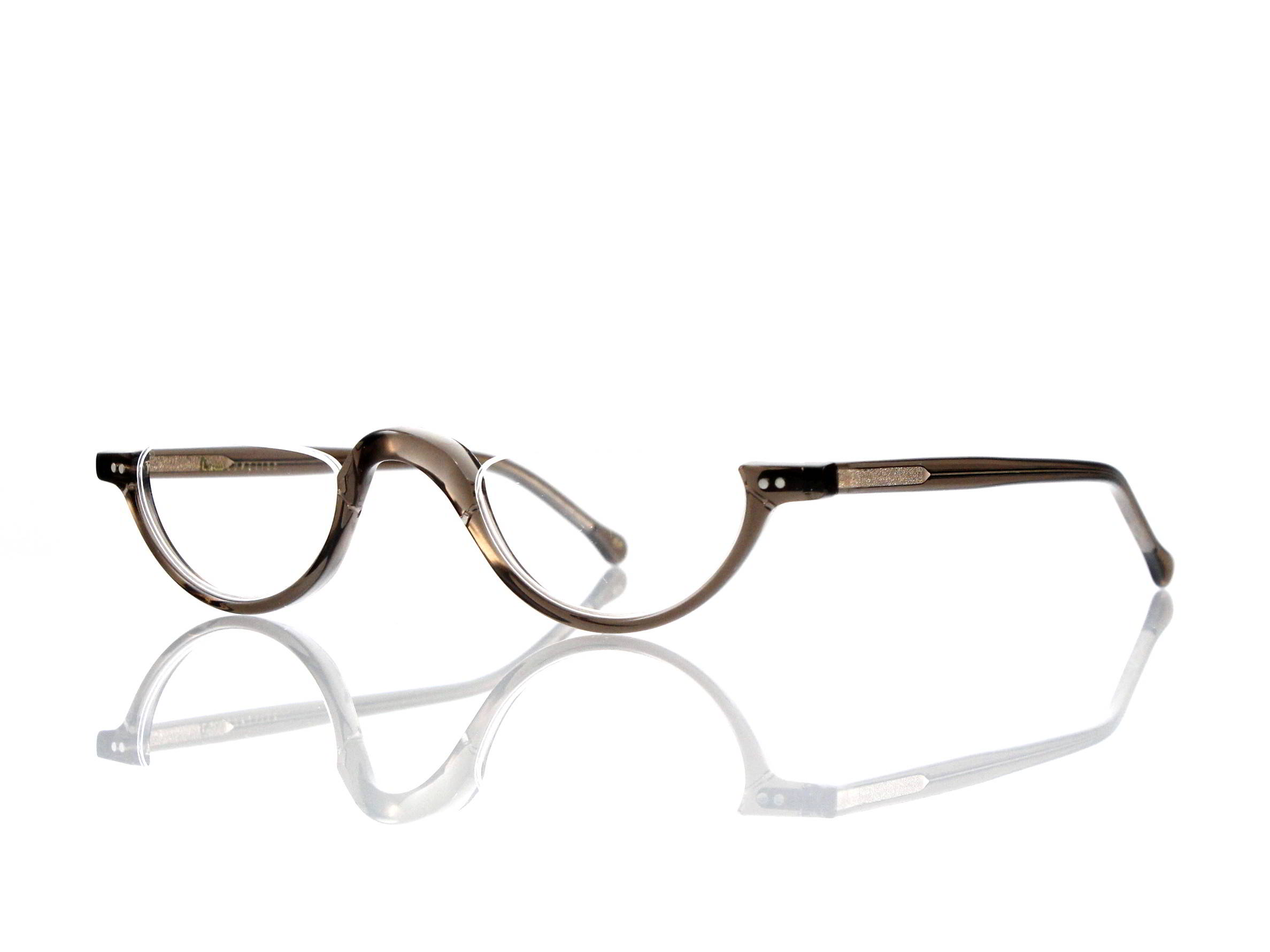 Lesca Lunetier • DL 3 • Col. 21 • Acetat-Halb-Brillen-Fassung