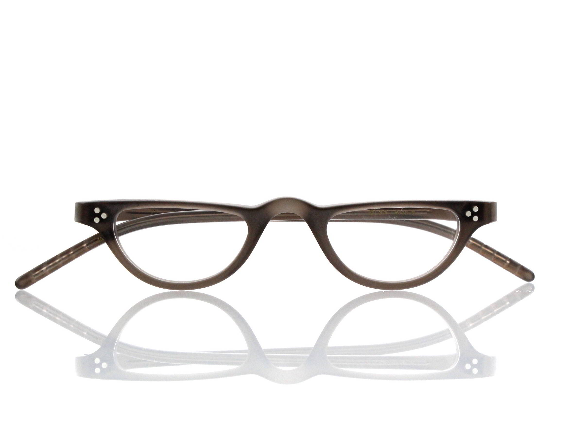 Lesca Lunetier • DL 23 • Col. grey matt • Acetat-Halb-Brillen-Fassung