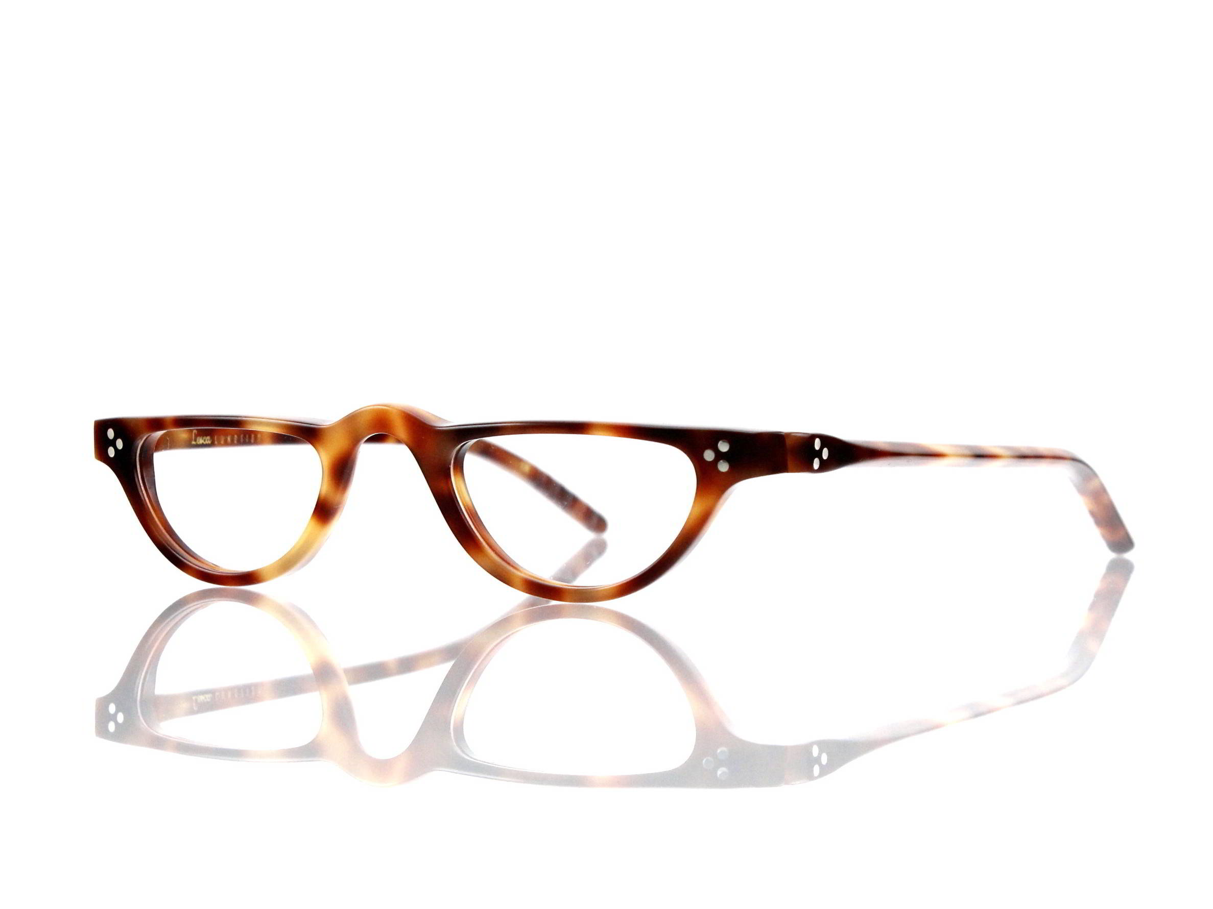 Lesca Lunetier • DL 23 • Col. 036 • Acetat-Halb-Brillen-Fassung