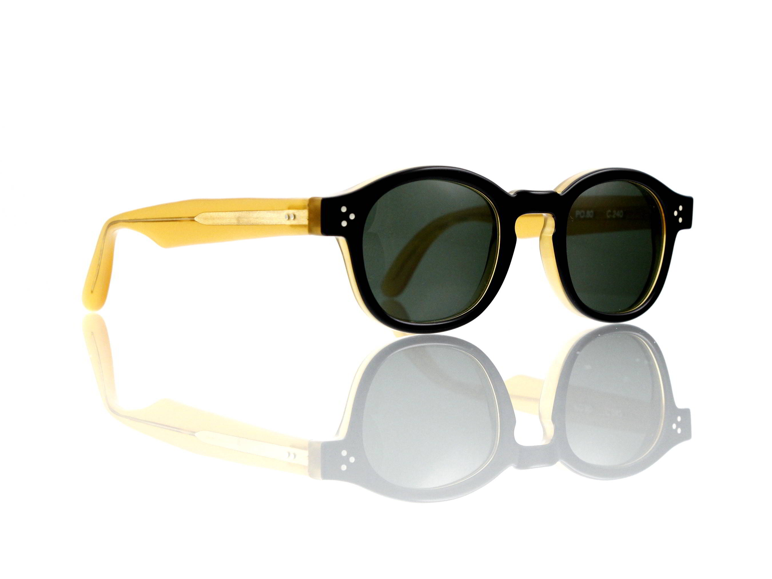 Lesca Lunetier Mod. P.080 Sonne Col. C.240 Größe 44-22-145mm Kunststoff „Ray Ban“ G 15 graugrün