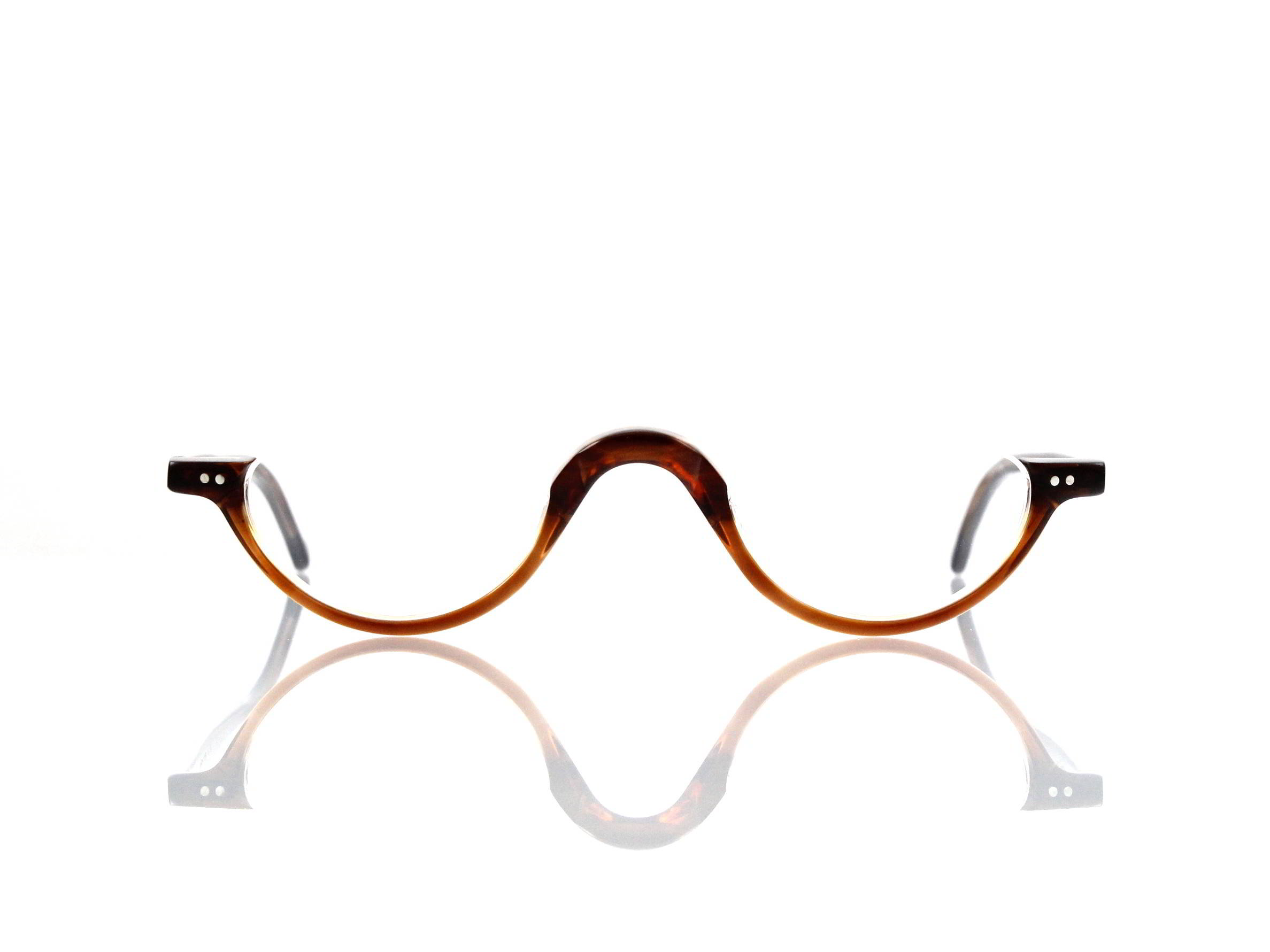 Lesca Lunetier • DL 3 • Col. 22 • Acetat-Halb-Brillen-Fassung