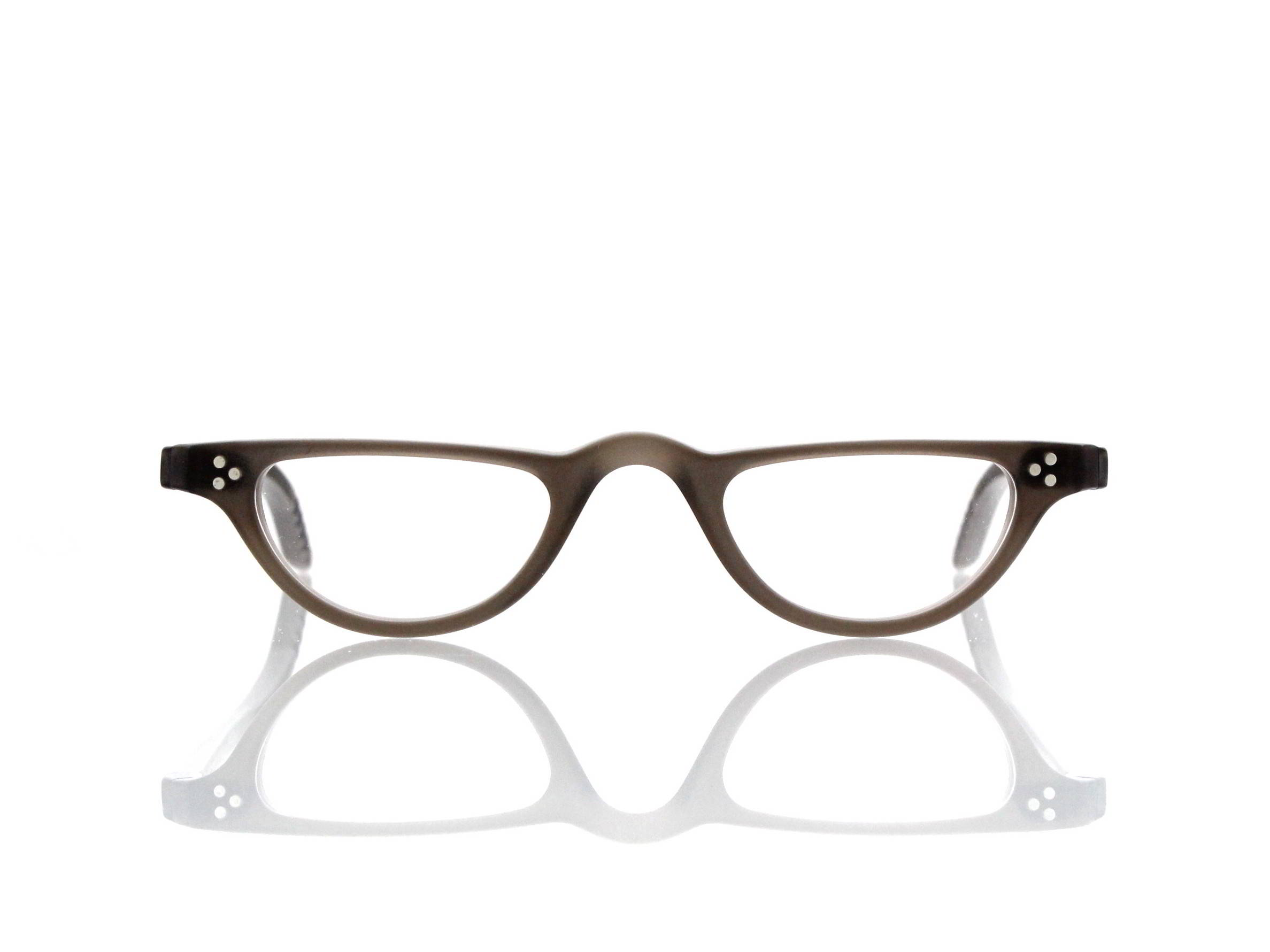 Lesca Lunetier • DL 23 • Col. grey matt • Acetat-Halb-Brillen-Fassung