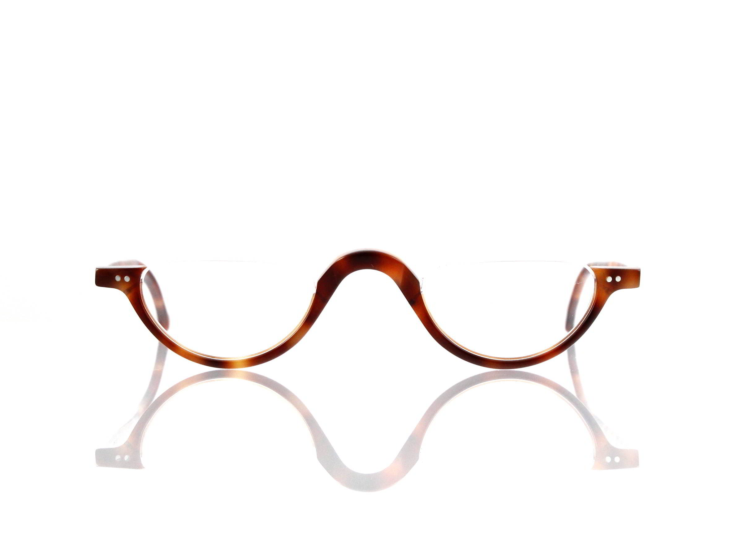 Lesca Lunetier • DL 3 • Col. 036 • Acetat-Halb-Brillen-Fassung
