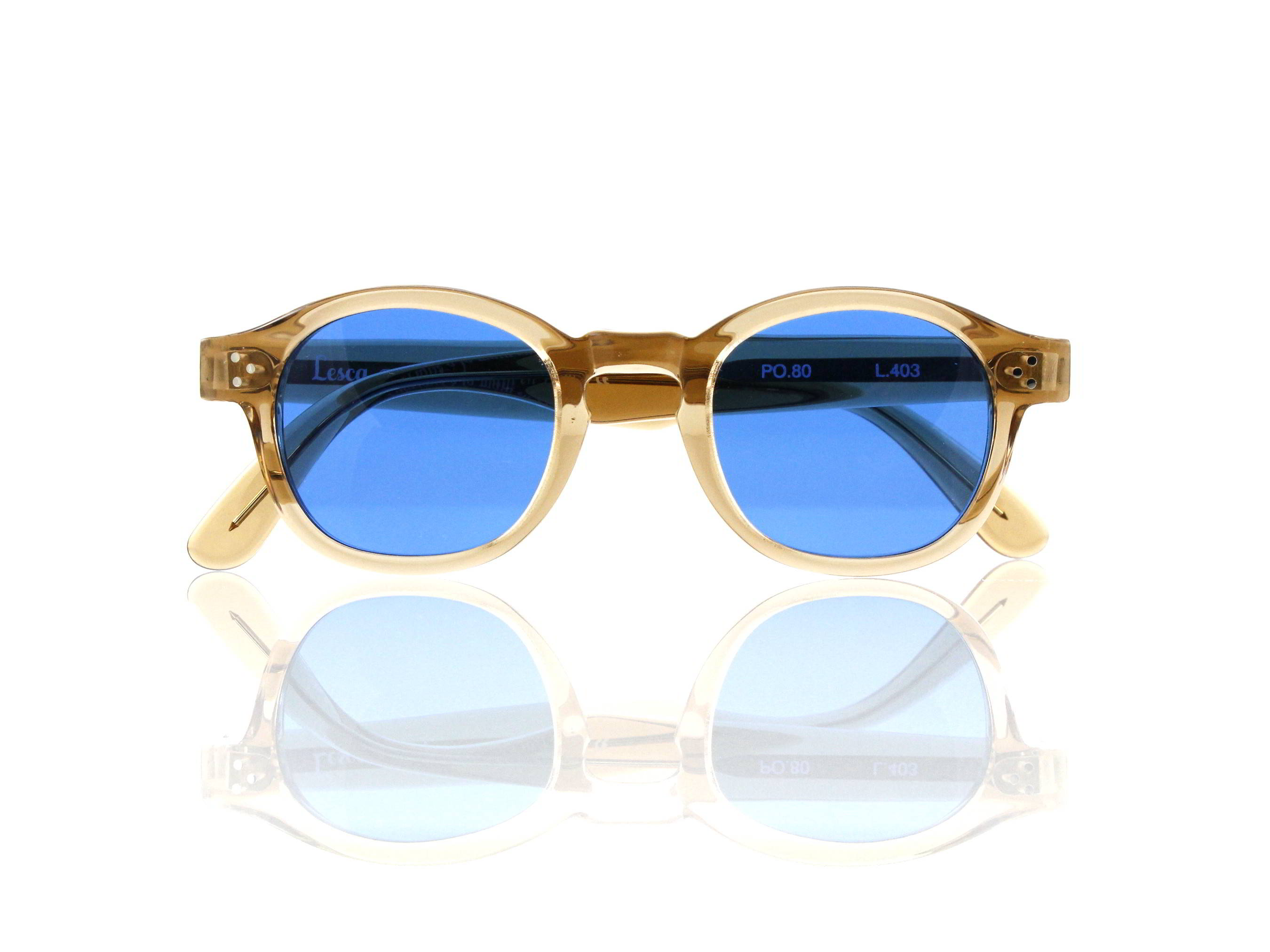 Lesca Lunetier Mod. P.080 Sonne Col. L.403 Größe 44-22 - 145mm Kunststoff blau 70%