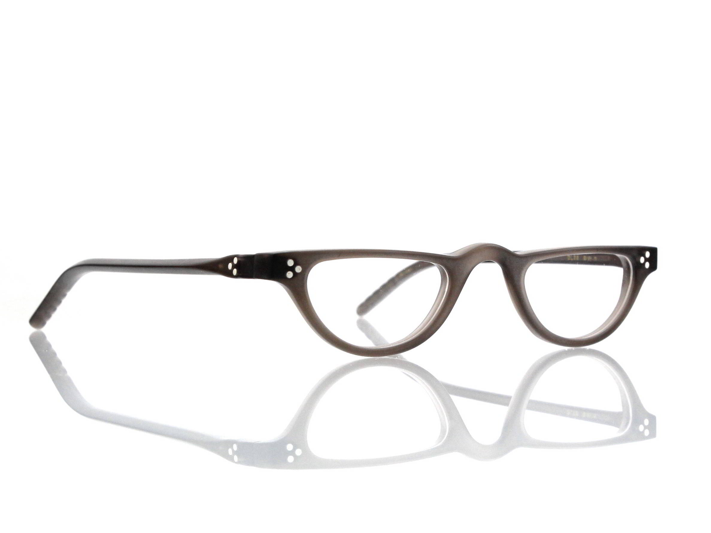 Lesca Lunetier • DL 23 • Col. grey matt • Acetat-Halb-Brillen-Fassung