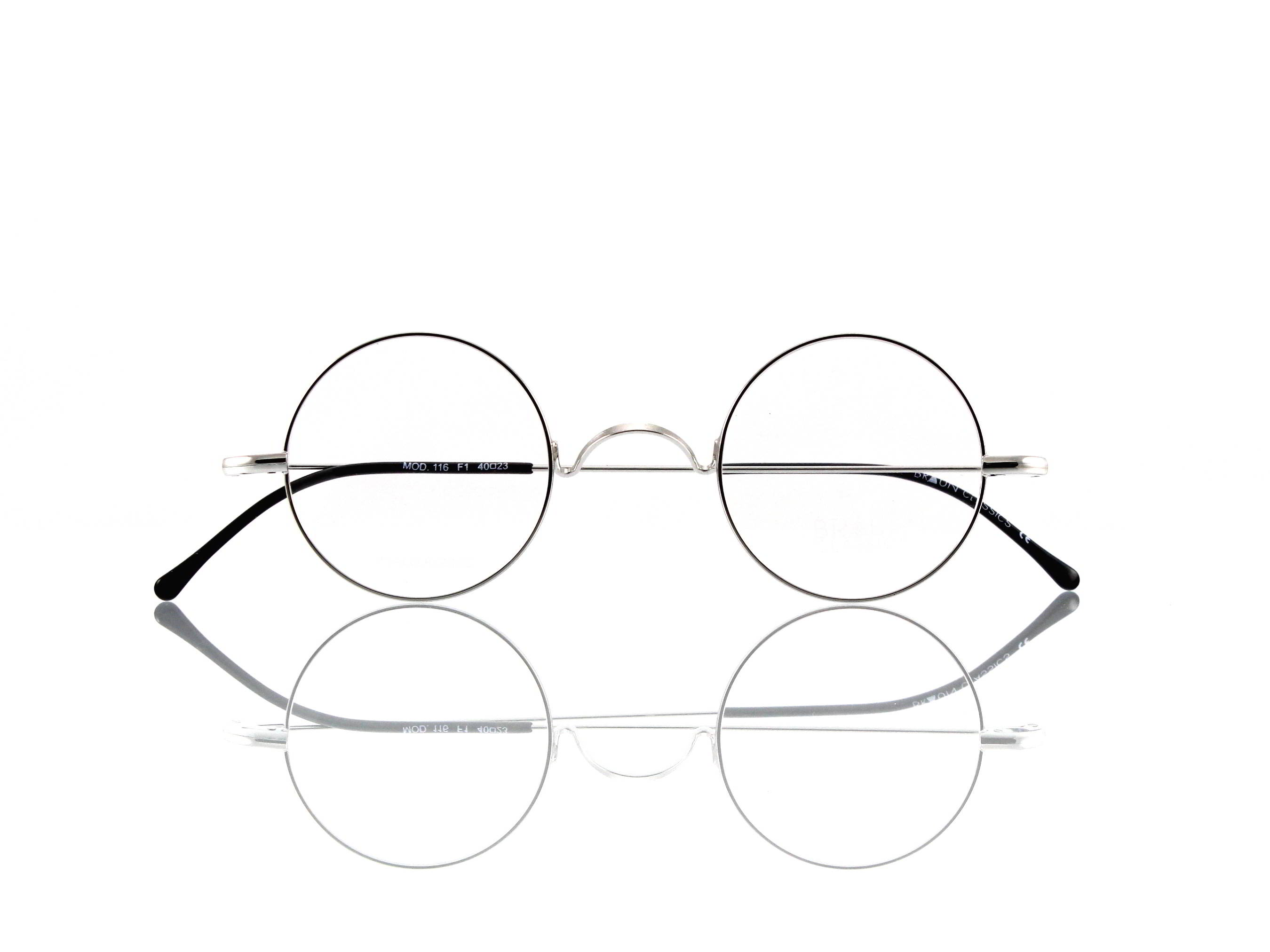 Braun Classics Eyewear • Edelstahl • Modell 116 • F 1 • Größe 40-23-155 mm