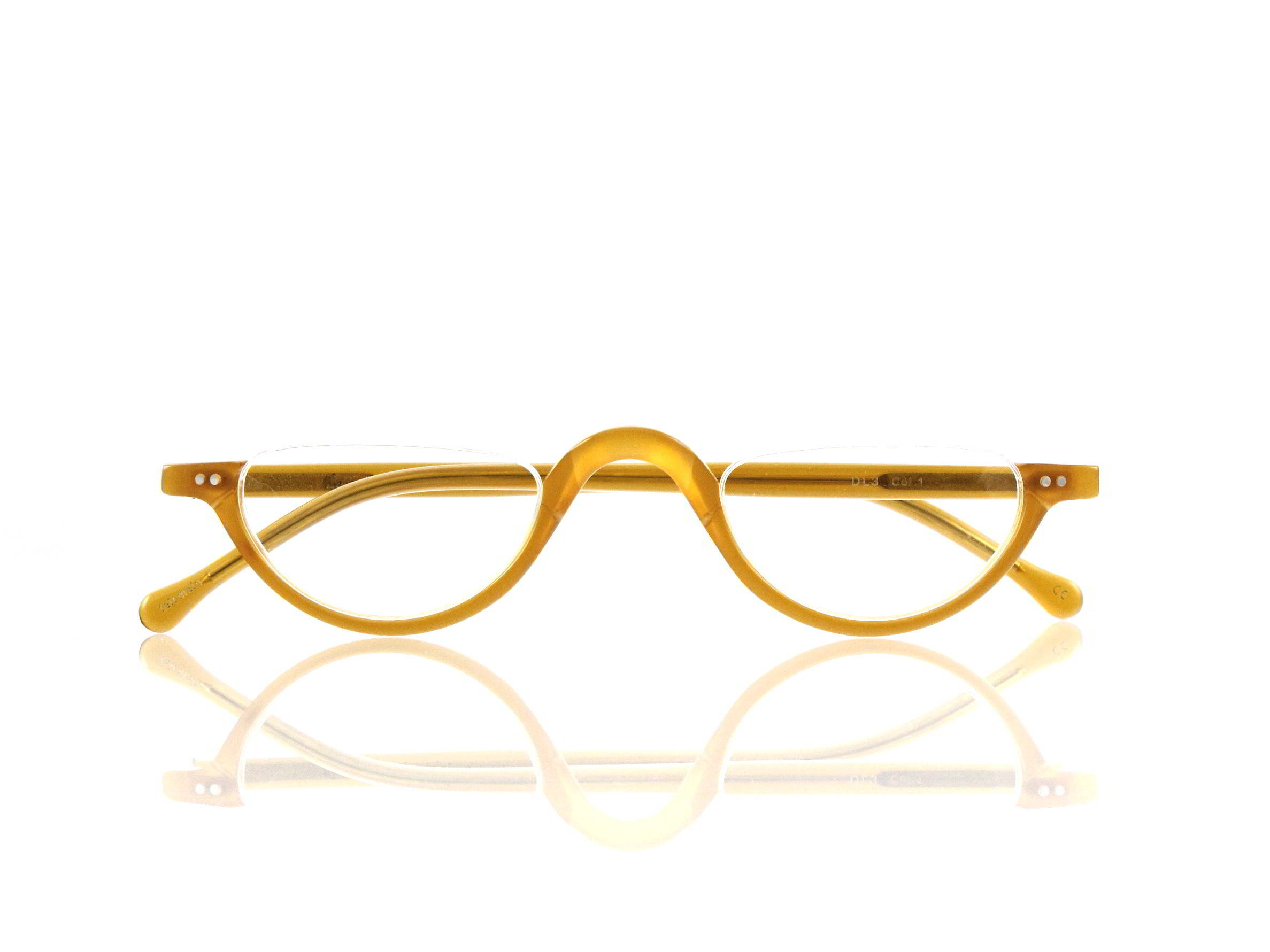 Lesca Lunetier • DL 3 • Col. 1 • Acetat-Halb-Brillen-Fassung