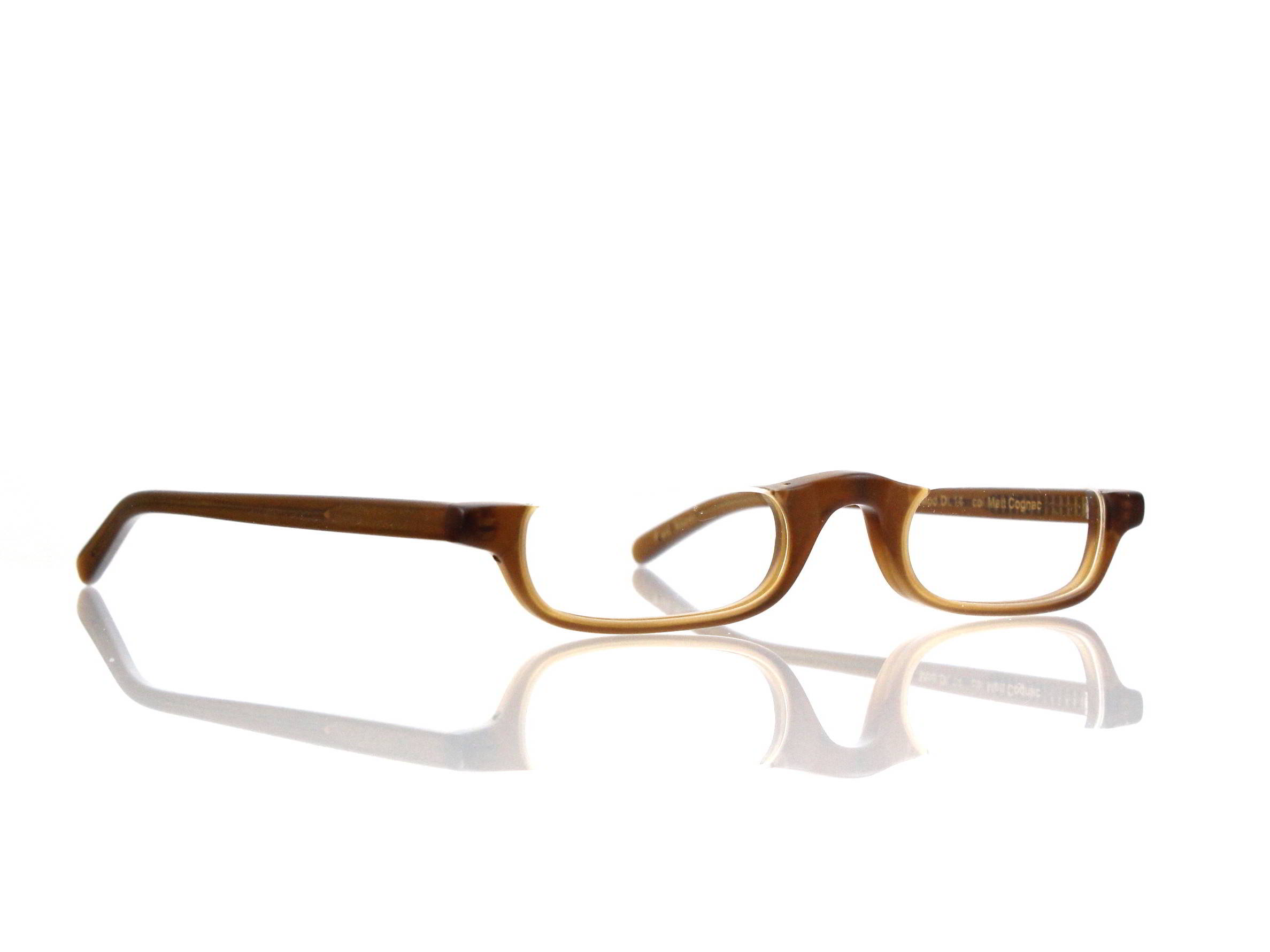 Lesca Lunetier • DL 14 • Col. cognac matt • Acetat-Halb-Brillen-Fassung