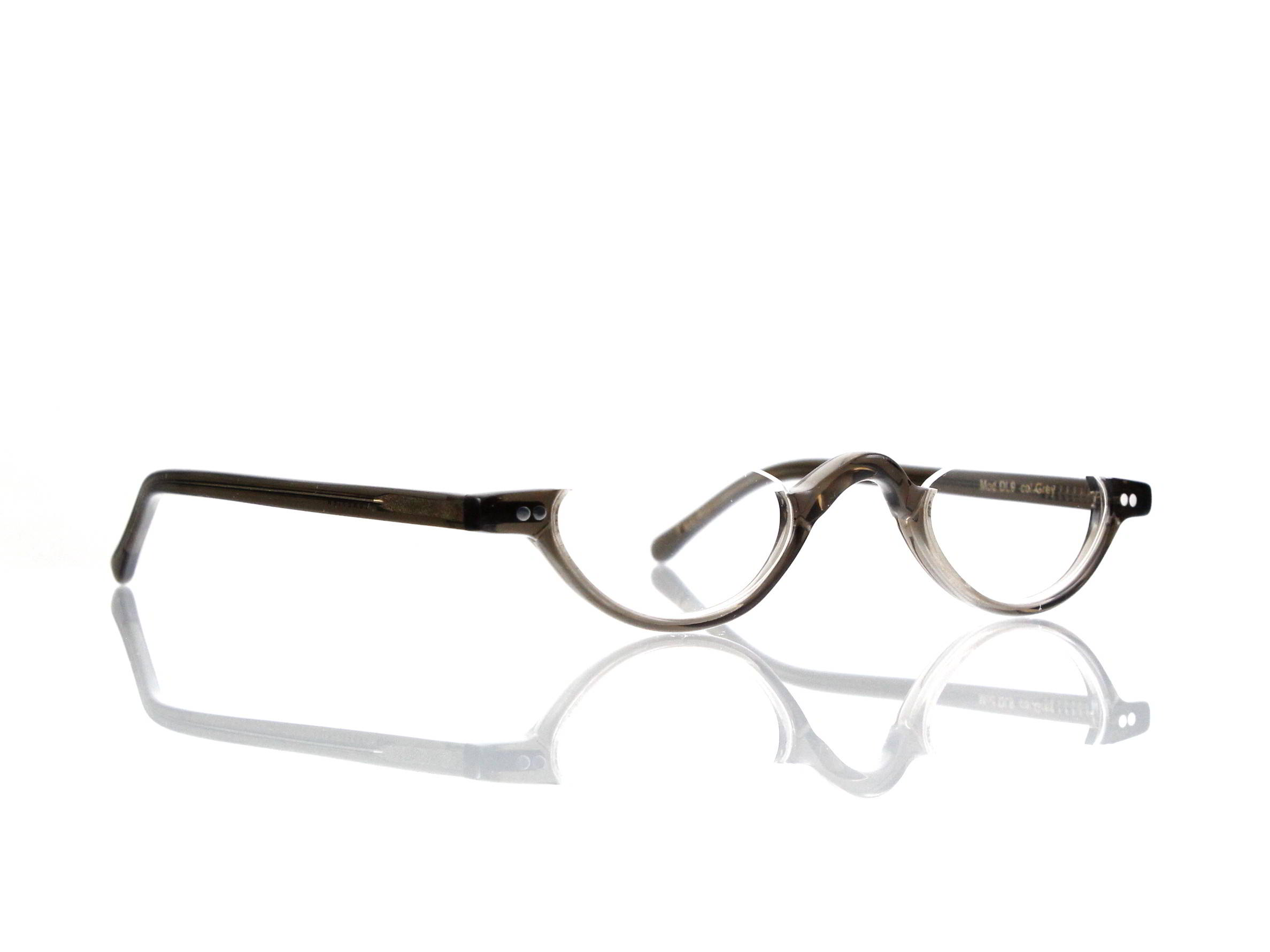 Lesca Lunetier • DL 9 • Col. grey • Acetat-Halb-Brillen-Fassung