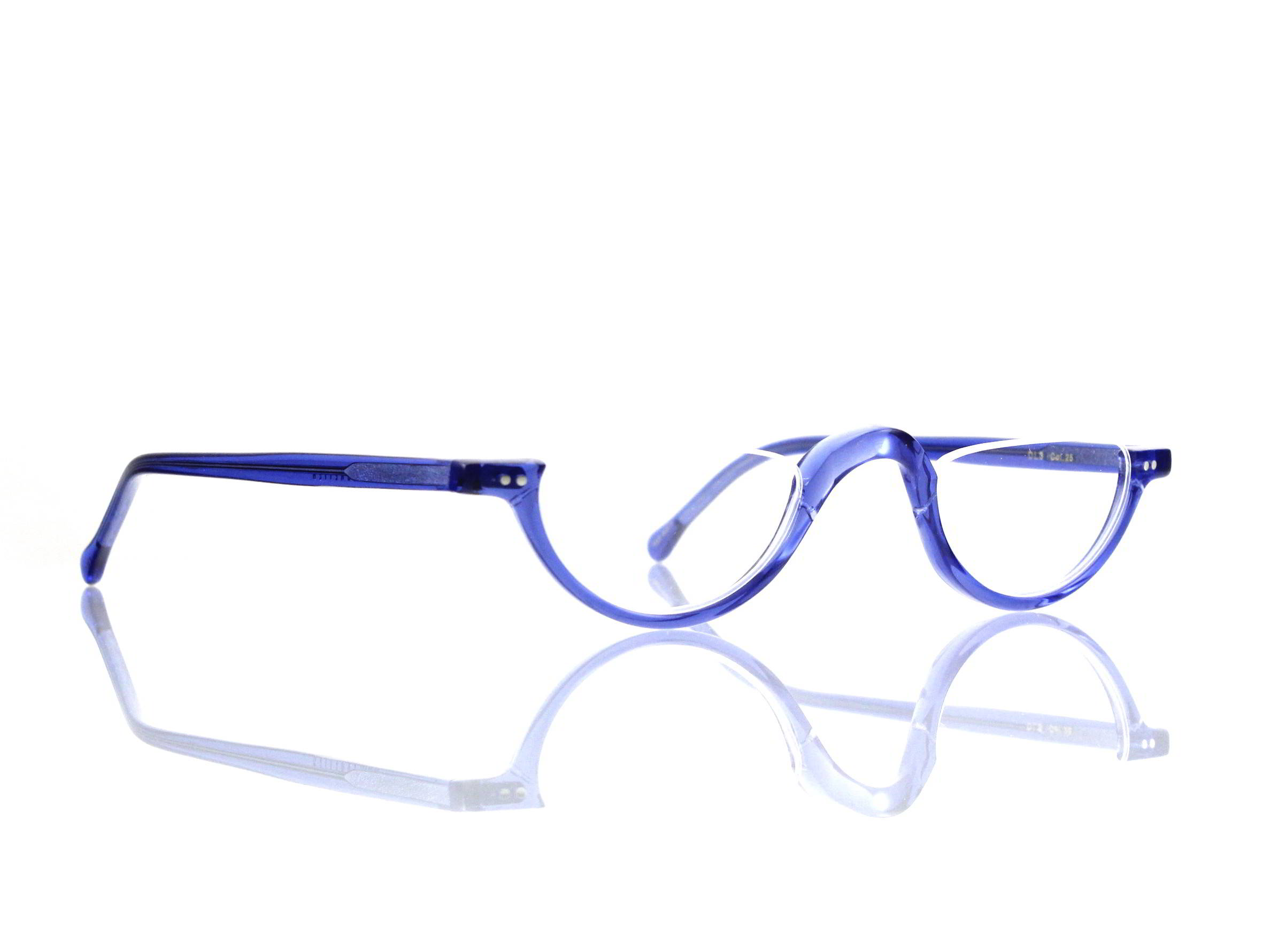 Lesca Lunetier • DL 3 • Col. 25 • Acetat-Halb-Brillen-Fassung