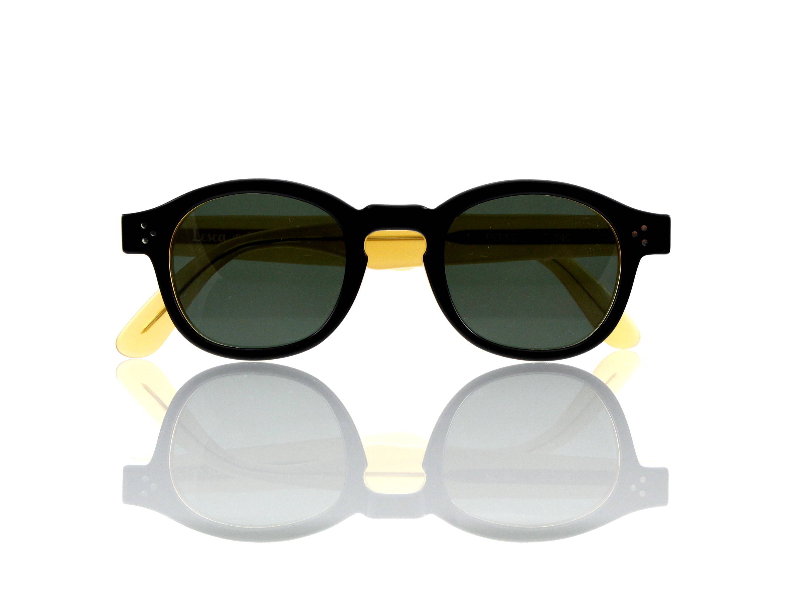 Lesca Lunetier Mod. P.080 Sonne Col. C.240 Größe 44-22-145mm Kunststoff „Ray Ban“ G 15 graugrün