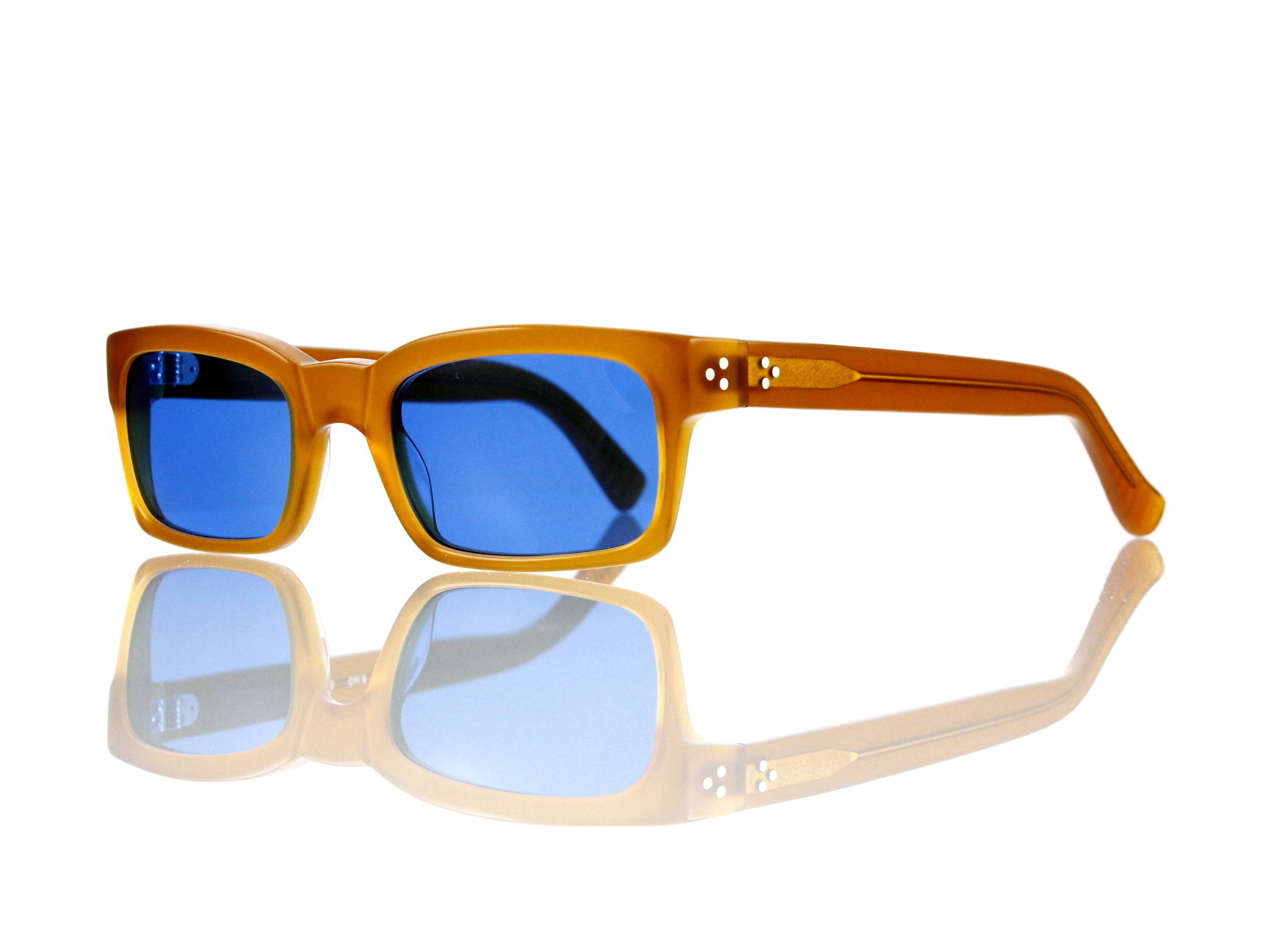 Lesca Lunetier Mod. Bauhaus Sonne Col. 6 Größe 51-19 - 145mm Kunststoff blau 70%