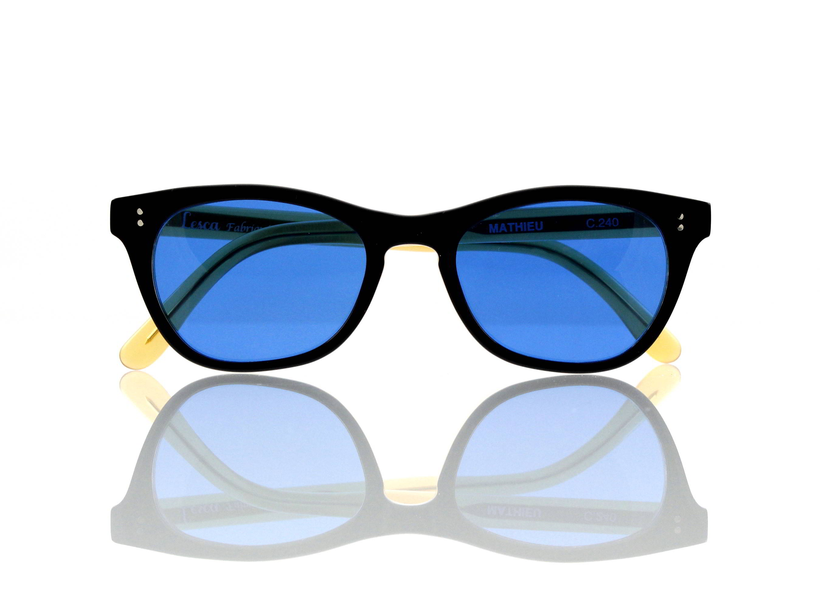 Lesca Lunetier Mod. Mathieu Sonne Col. C 240 Größe 50-22 -145mm Kunststoff blau 70%