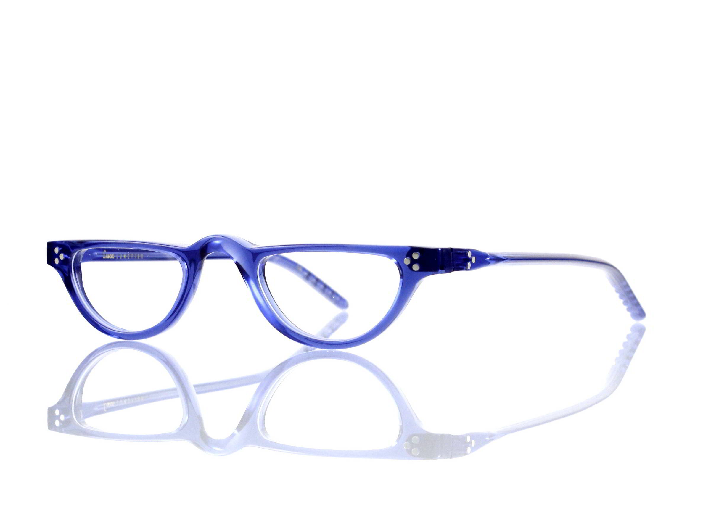 Lesca Lunetier • DL 23 • Col. 25 • Acetat-Halb-Brillen-Fassung