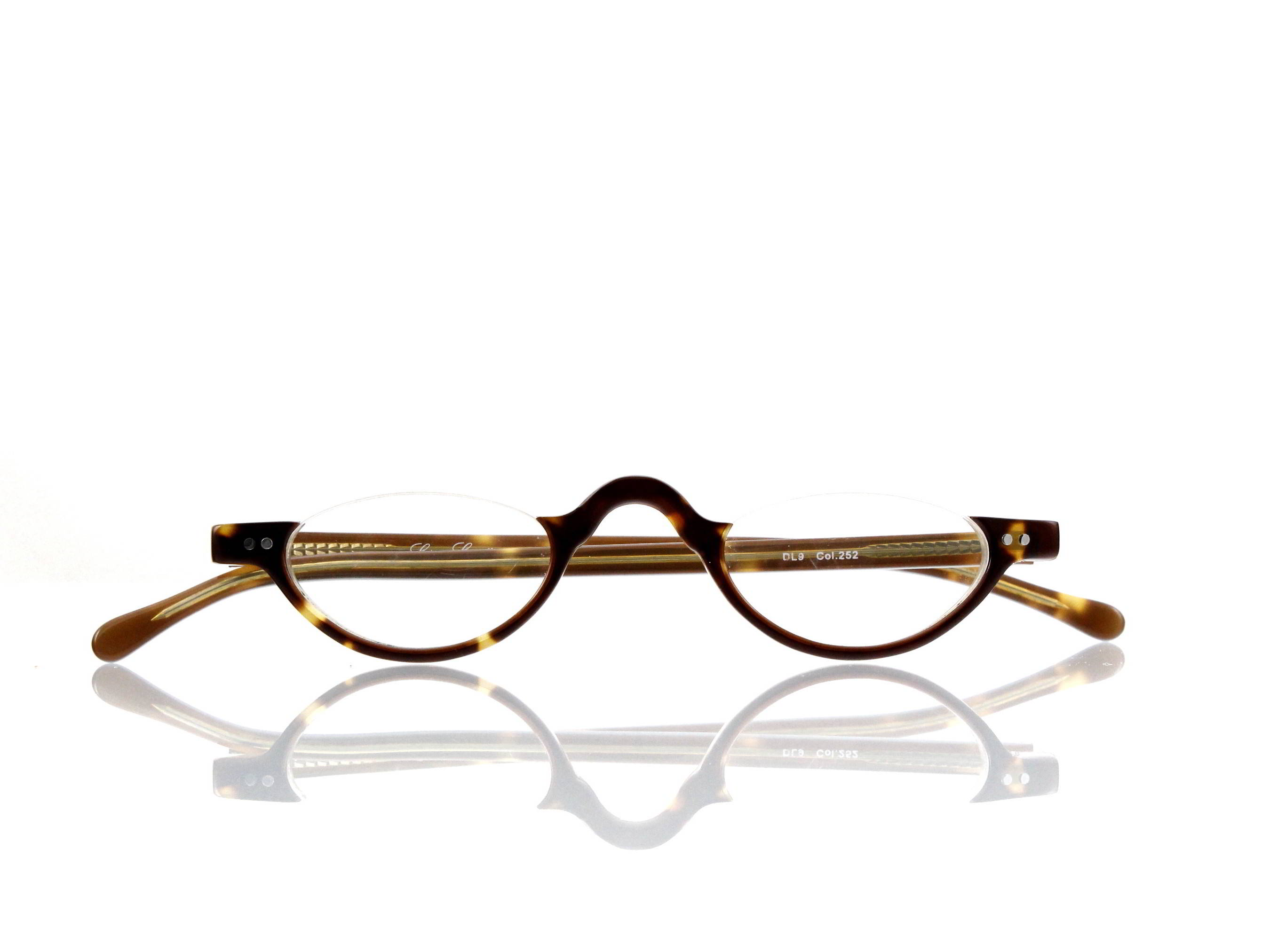 Lesca Lunetier • DL 9 • Col. 252 • Acetat-Halb-Brillen-Fassung
