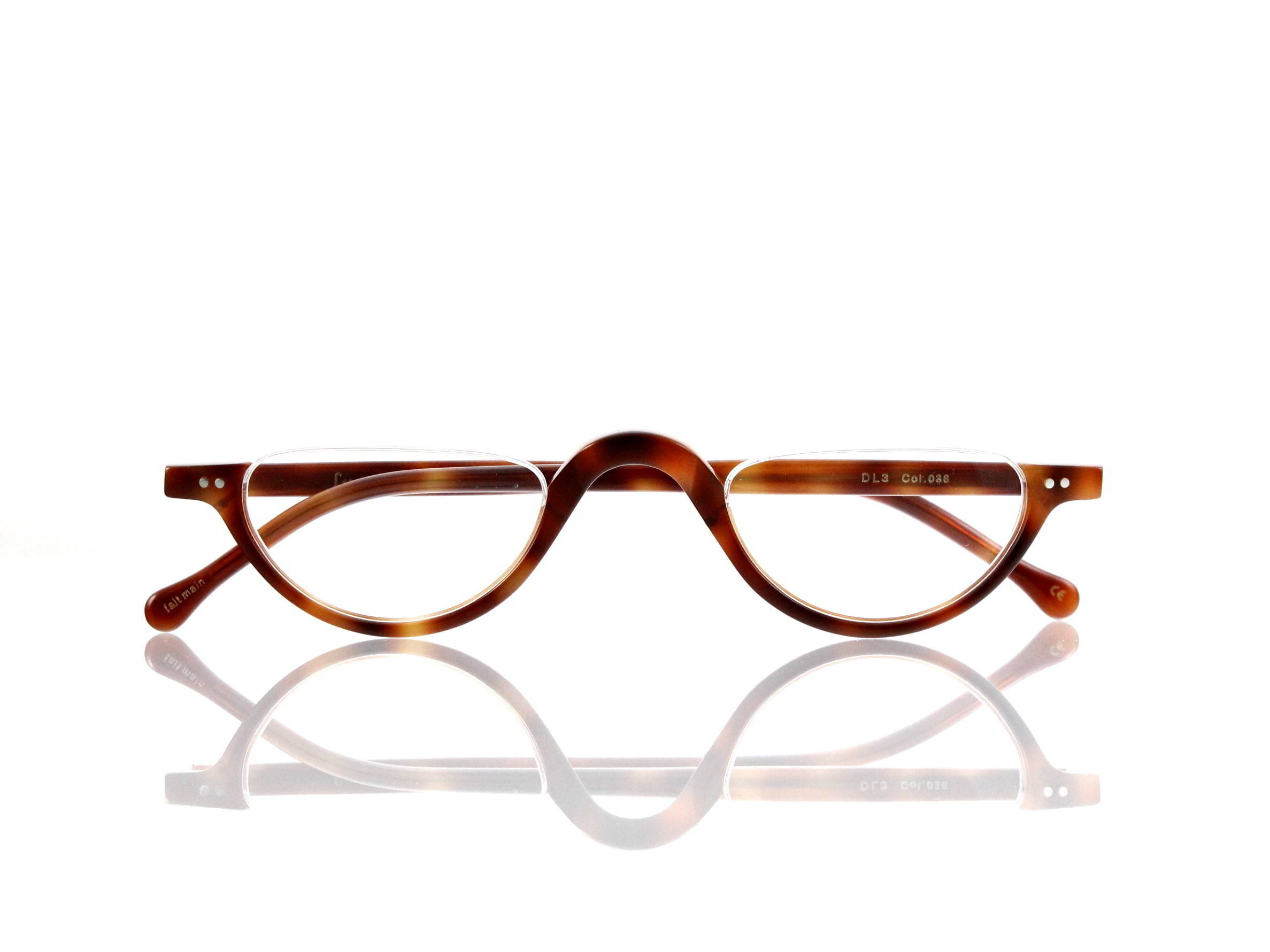 Lesca Lunetier • DL 3 • Col. 036 • Acetat-Halb-Brillen-Fassung