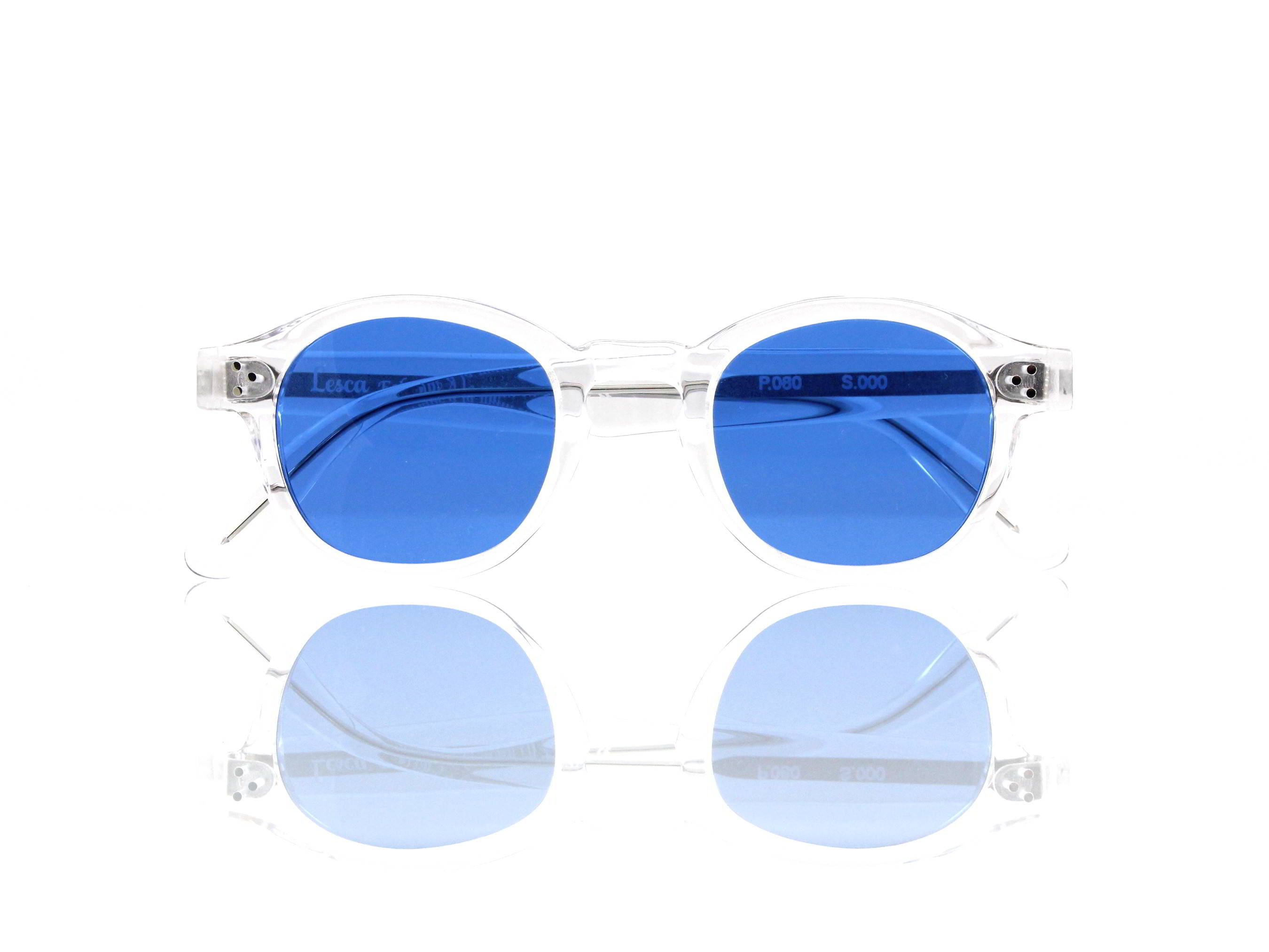 Lesca Lunetier Mod. P.080 Sonne Col. S.000 Größe 44-22 - 145mm Kunststoff blau 70%