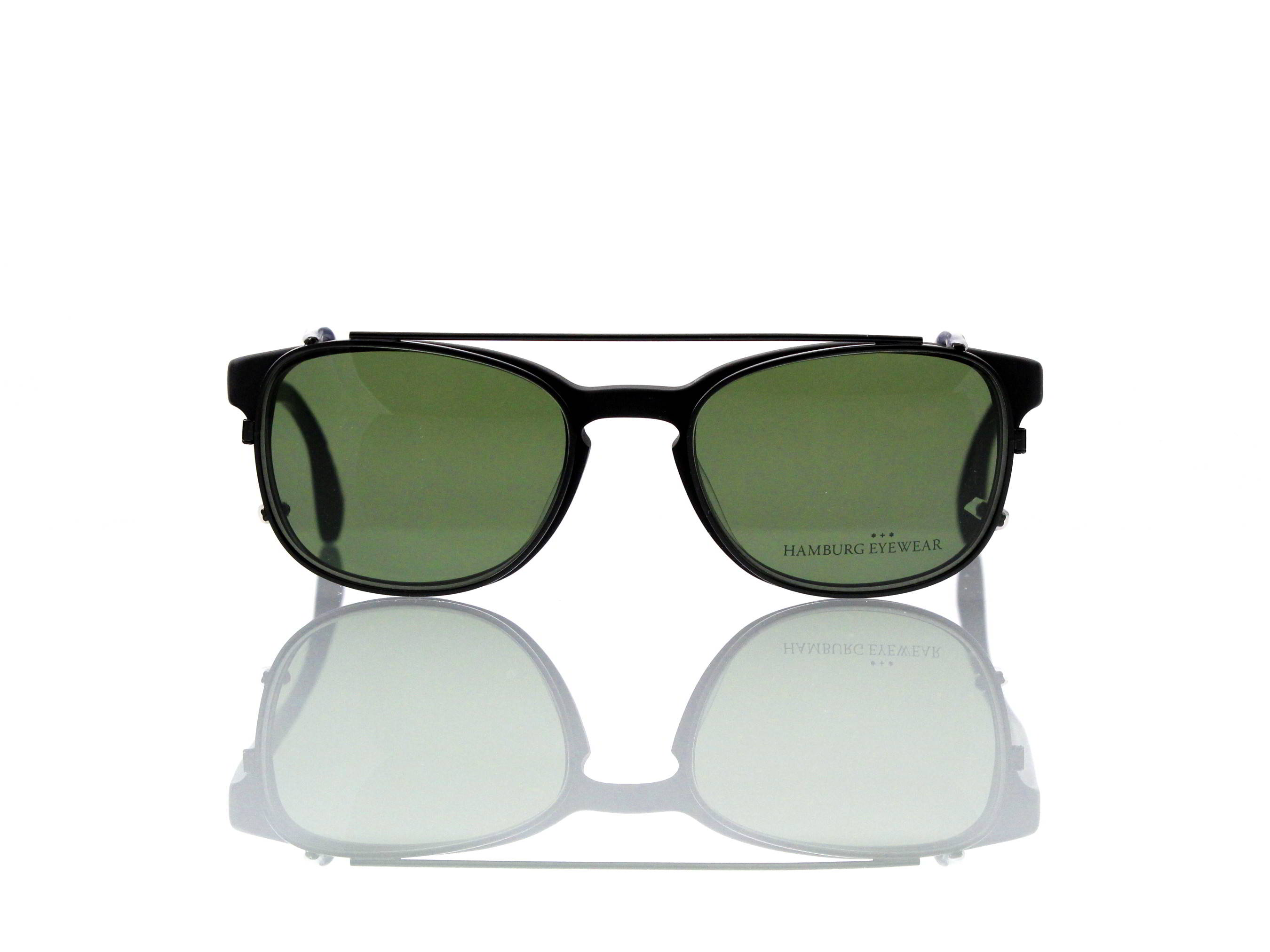 HAMBURG EYEWEAR  Emil Sonnen Schutz Clip | Clip-On | Col. schwarz | Größe 48/50-19 | 100% UV Schutz