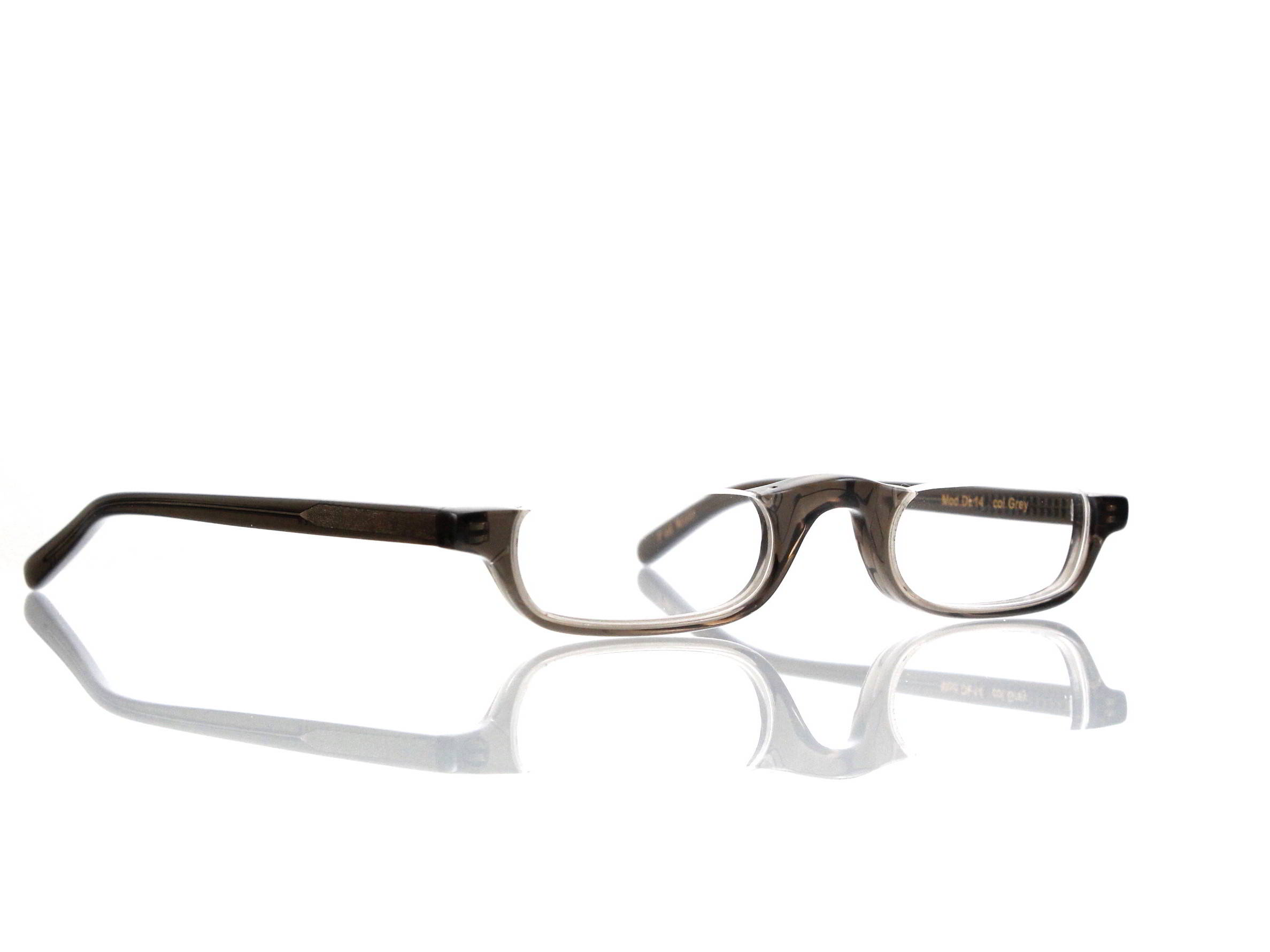 Lesca Lunetier • DL 14 • Col. grey • Acetat-Halb-Brillen-Fassung