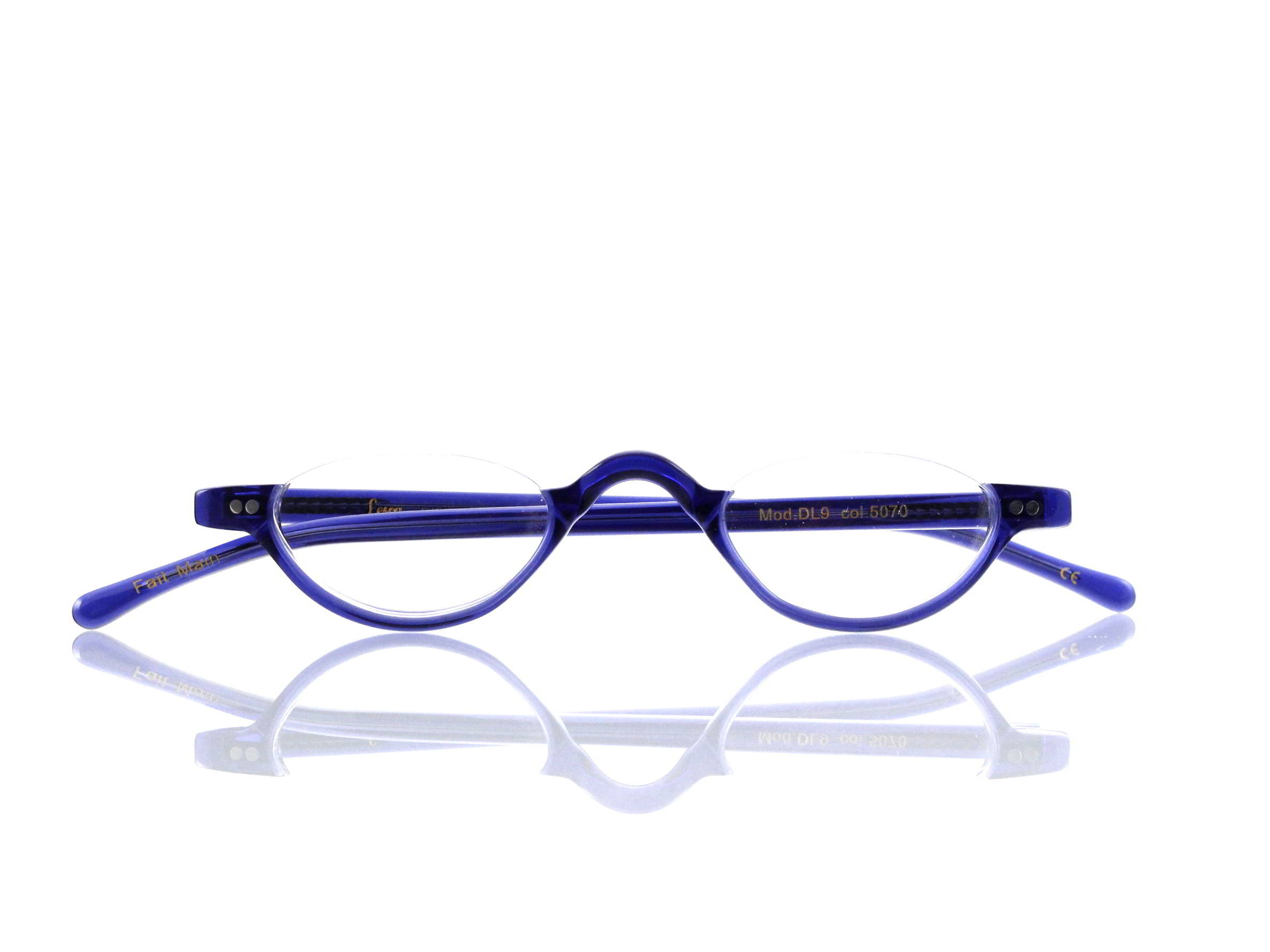 Lesca Lunetier • DL 9 • Col. 5070 • Acetat-Halb-Brillen-Fassung
