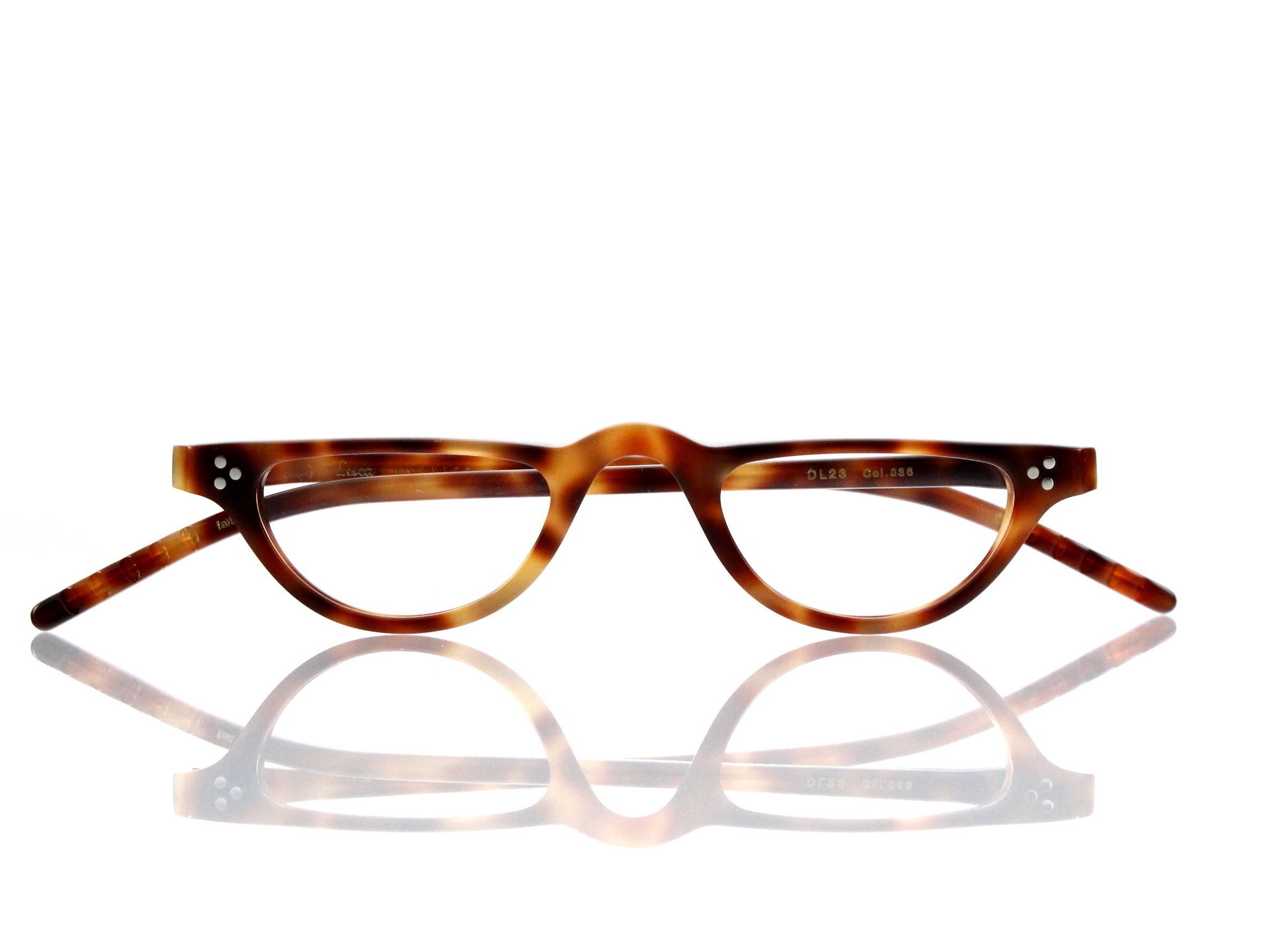 Lesca Lunetier • DL 23 • Col. 036 • Acetat-Halb-Brillen-Fassung