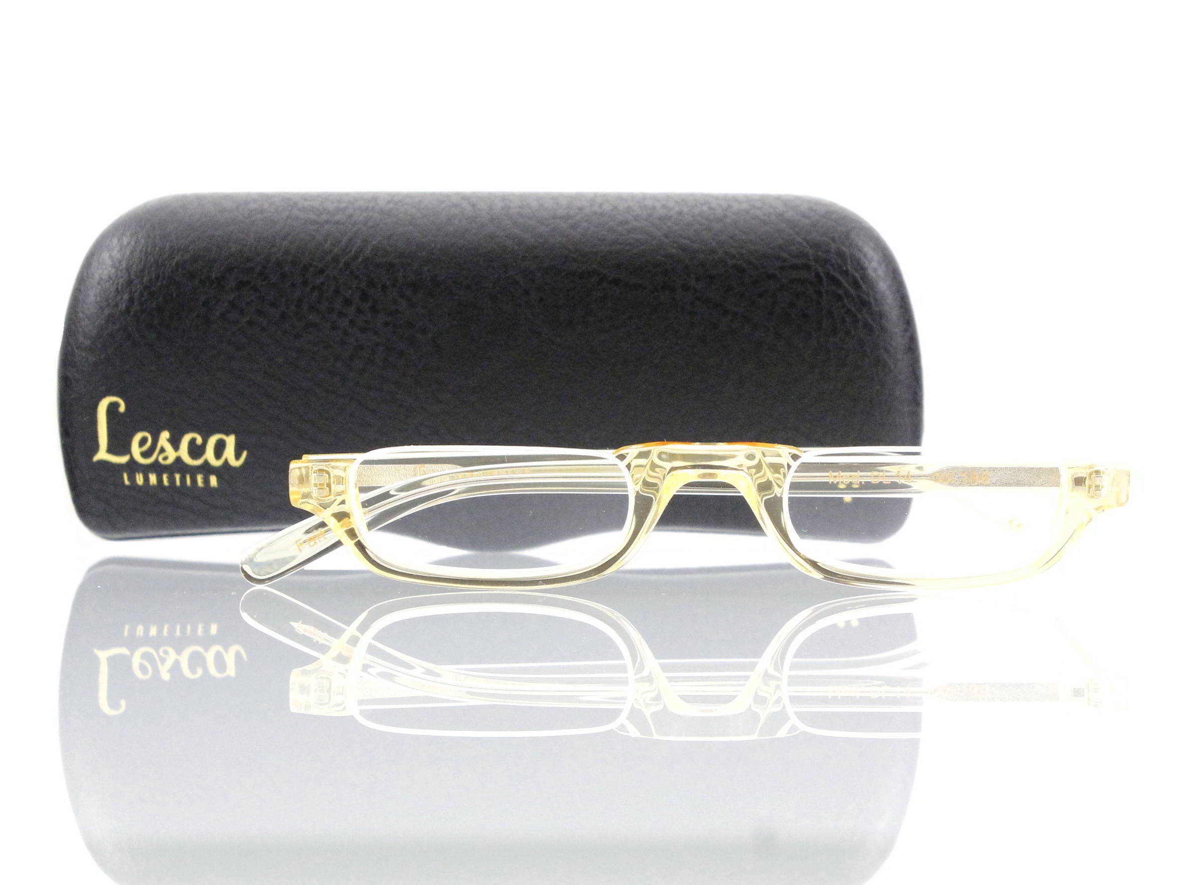 Lesca Lunetier • DL 14 • Col. 186 • Acetat-Halb-Brillen-Fassung