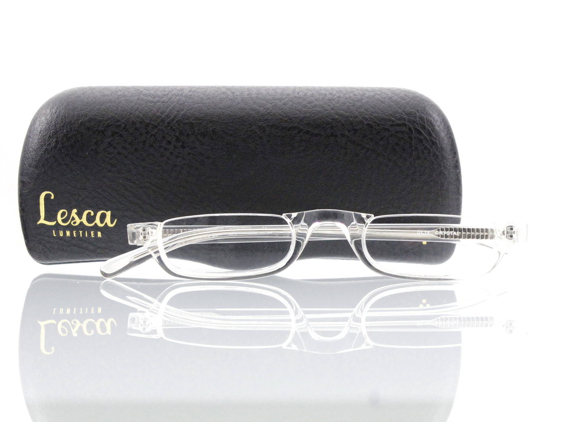 Lesca Lunetier • DL 14 • Col. crystal • Acetat-Halb-Brillen-Fassung