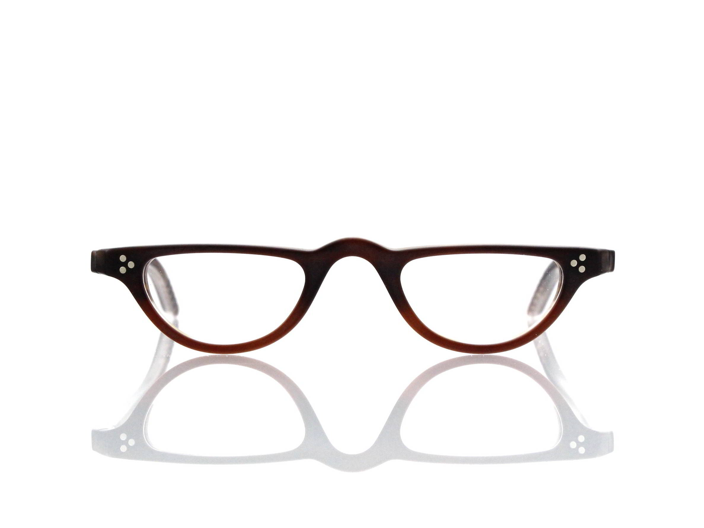 Lesca Lunetier • DL 23 • Col. cognac matt • Acetat-Halb-Brillen-Fassung