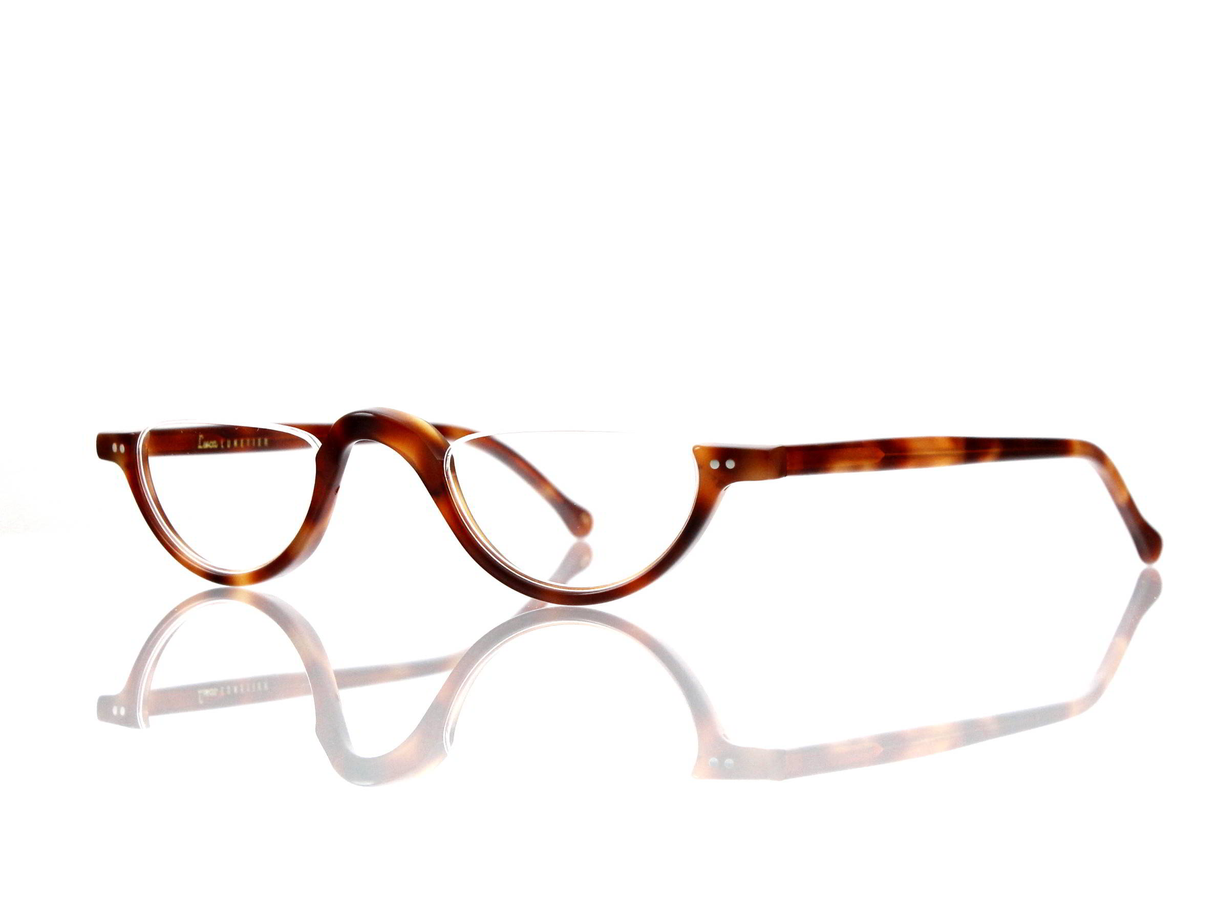 Lesca Lunetier • DL 3 • Col. 036 • Acetat-Halb-Brillen-Fassung