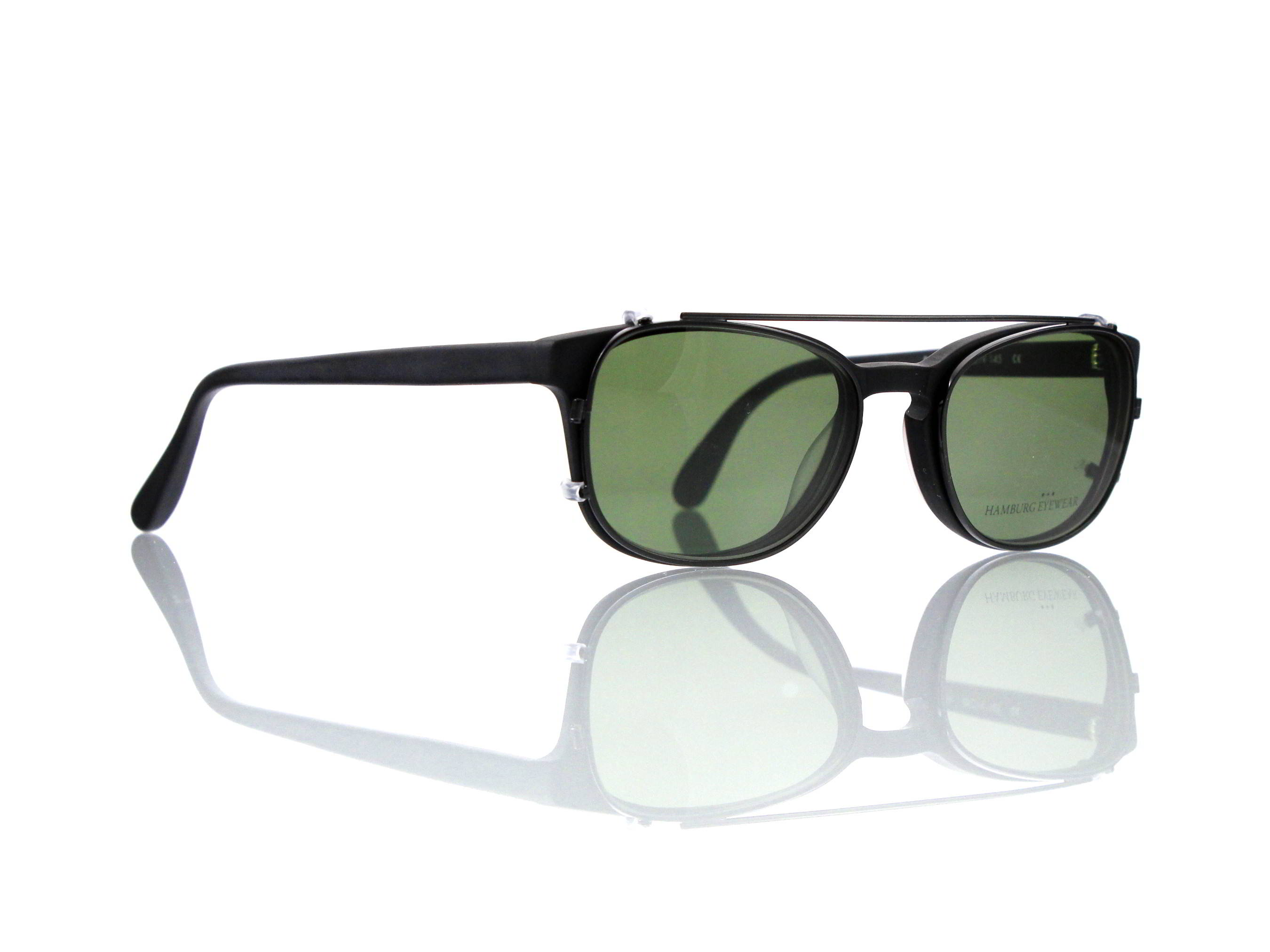 HAMBURG EYEWEAR  Emil Sonnen Schutz Clip | Clip-On | Col. schwarz | Größe 48/50-19 | 100% UV Schutz