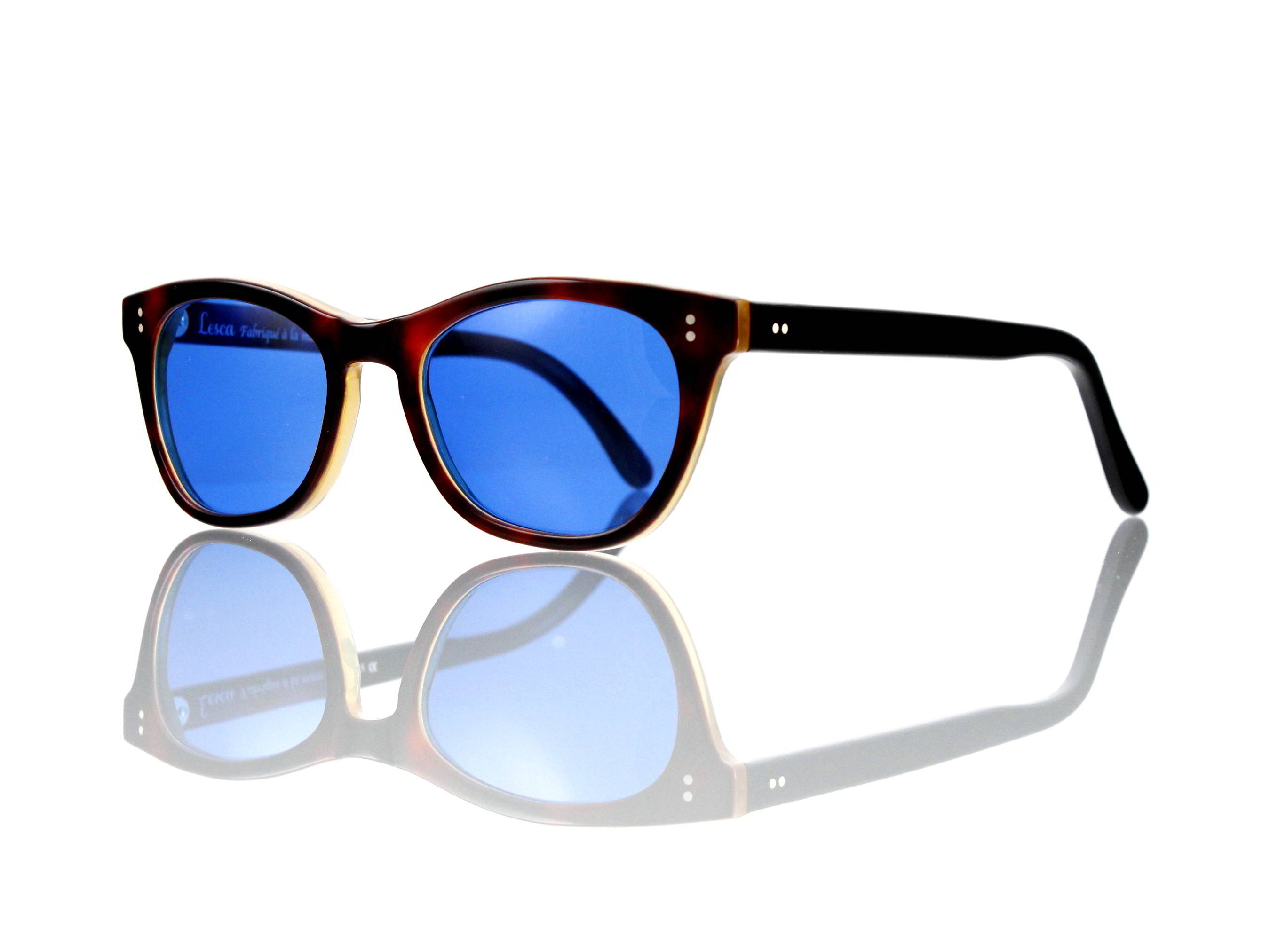 Lesca Lunetier Mod. Mathieu Sonne Col. M. 201 Größe 50-22 -145mm Kunststoff blau 70%