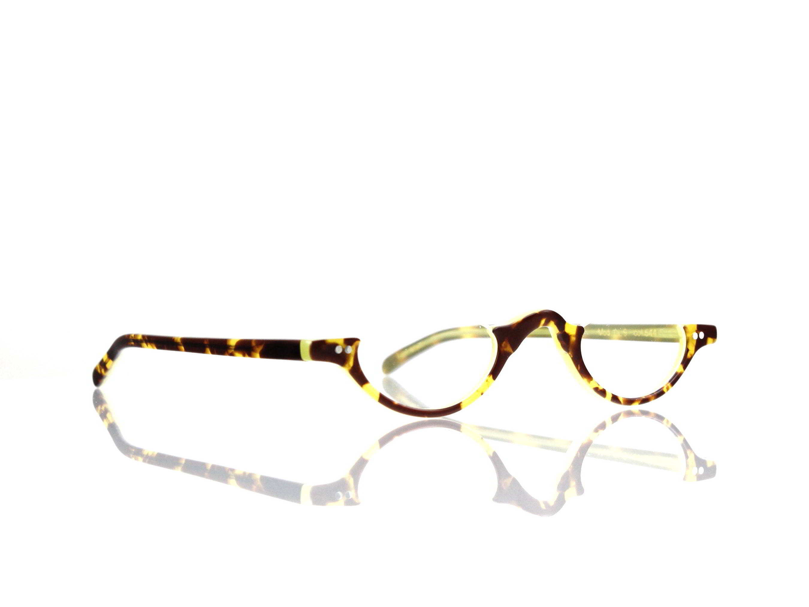 Lesca Lunetier • DL 9 • Col. 544 • Acetat-Halb-Brillen-Fassung