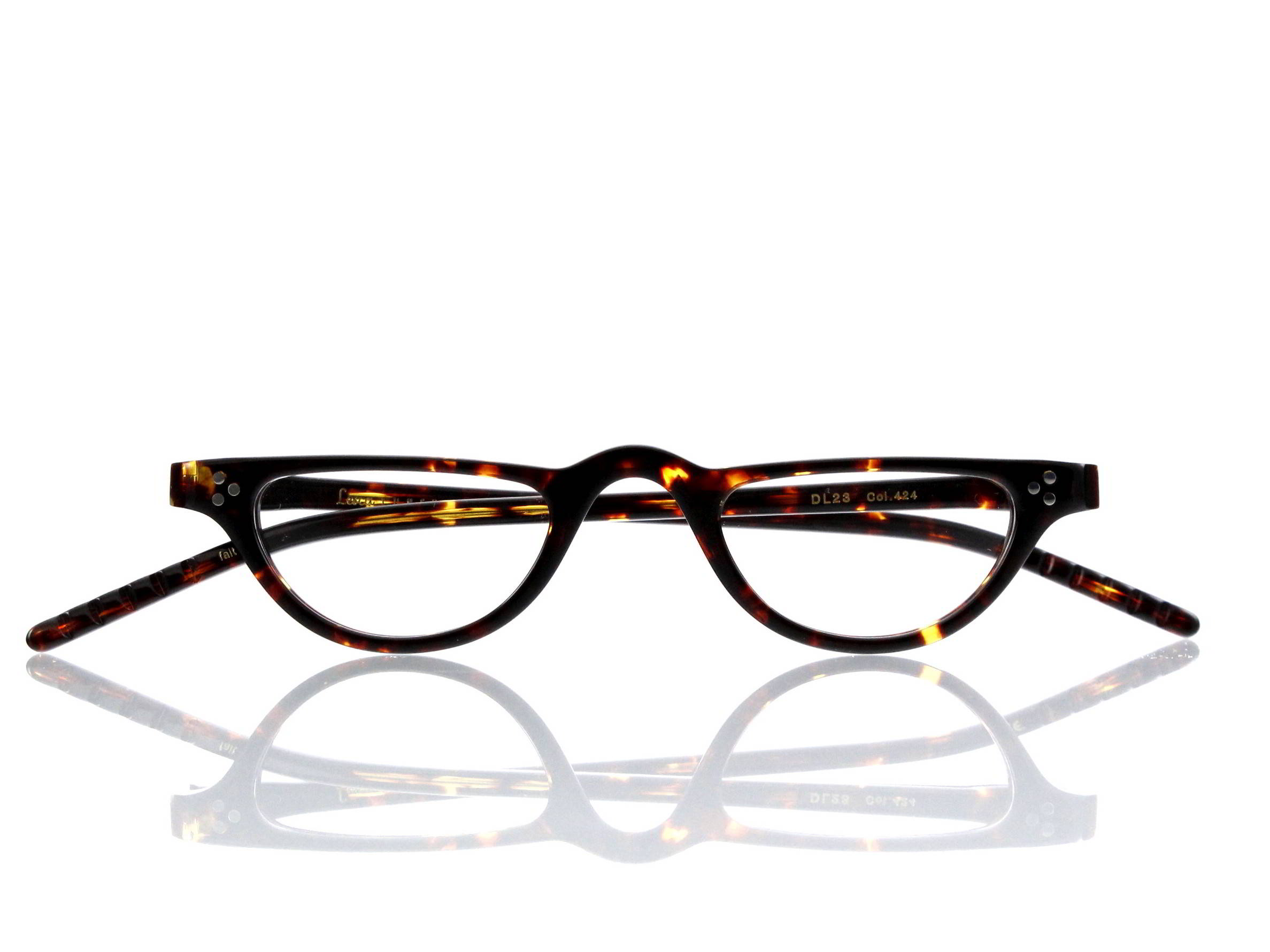 Lesca Lunetier • DL 23 • Col. 424 • Acetat-Halb-Brillen-Fassung