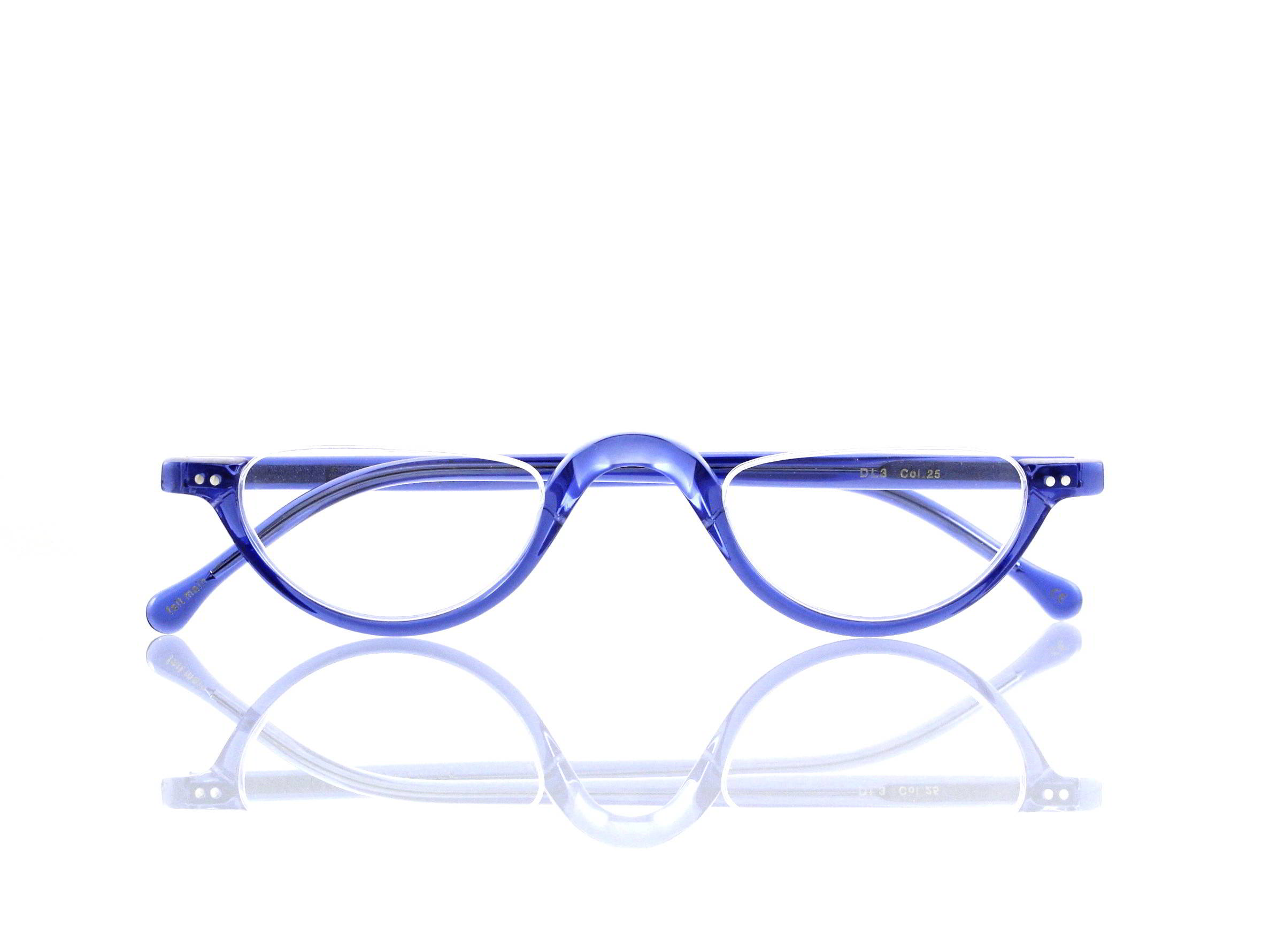 Lesca Lunetier • DL 3 • Col. 25 • Acetat-Halb-Brillen-Fassung