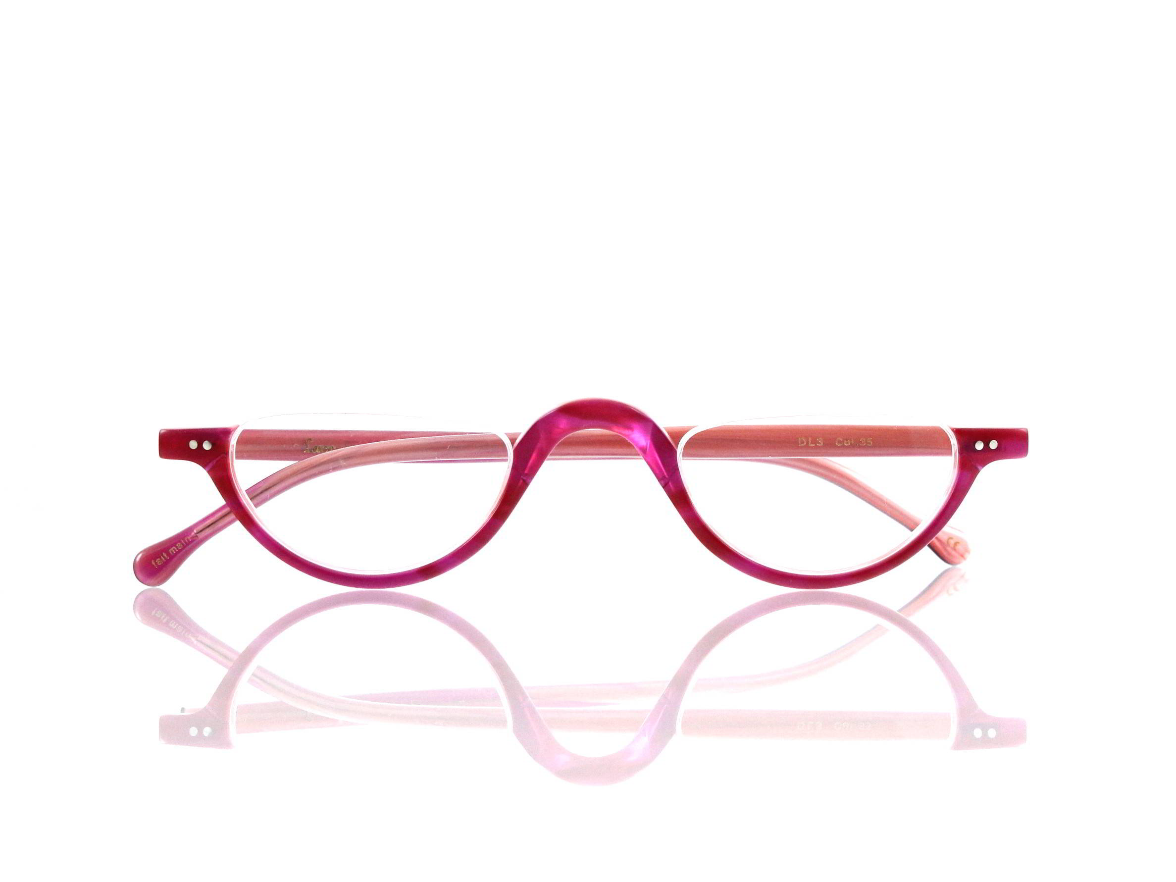Lesca Lunetier • DL 3 • Col. 35 • Acetat-Halb-Brillen-Fassung