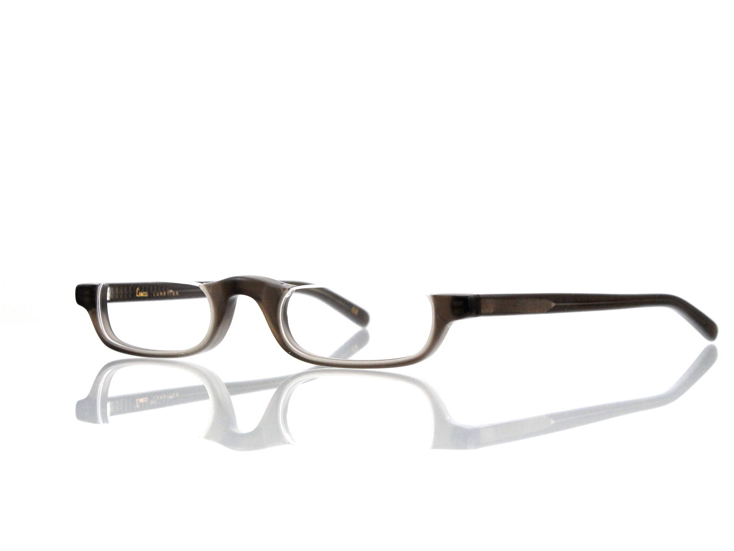 Lesca Lunetier • DL 14 • Col. grey matt • Acetat-Halb-Brillen-Fassung