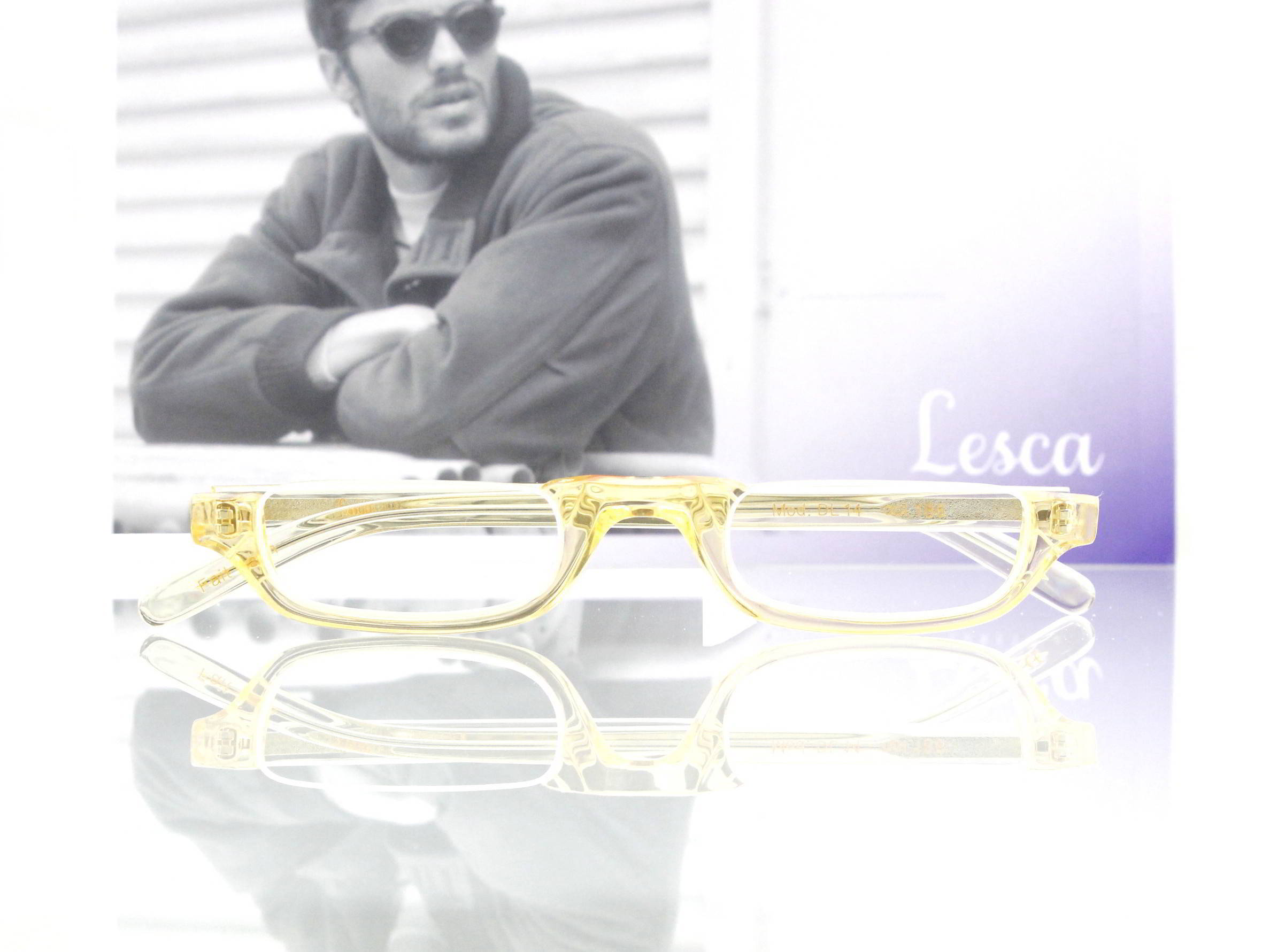 Lesca Lunetier • DL 14 • Col. 186 • Acetat-Halb-Brillen-Fassung