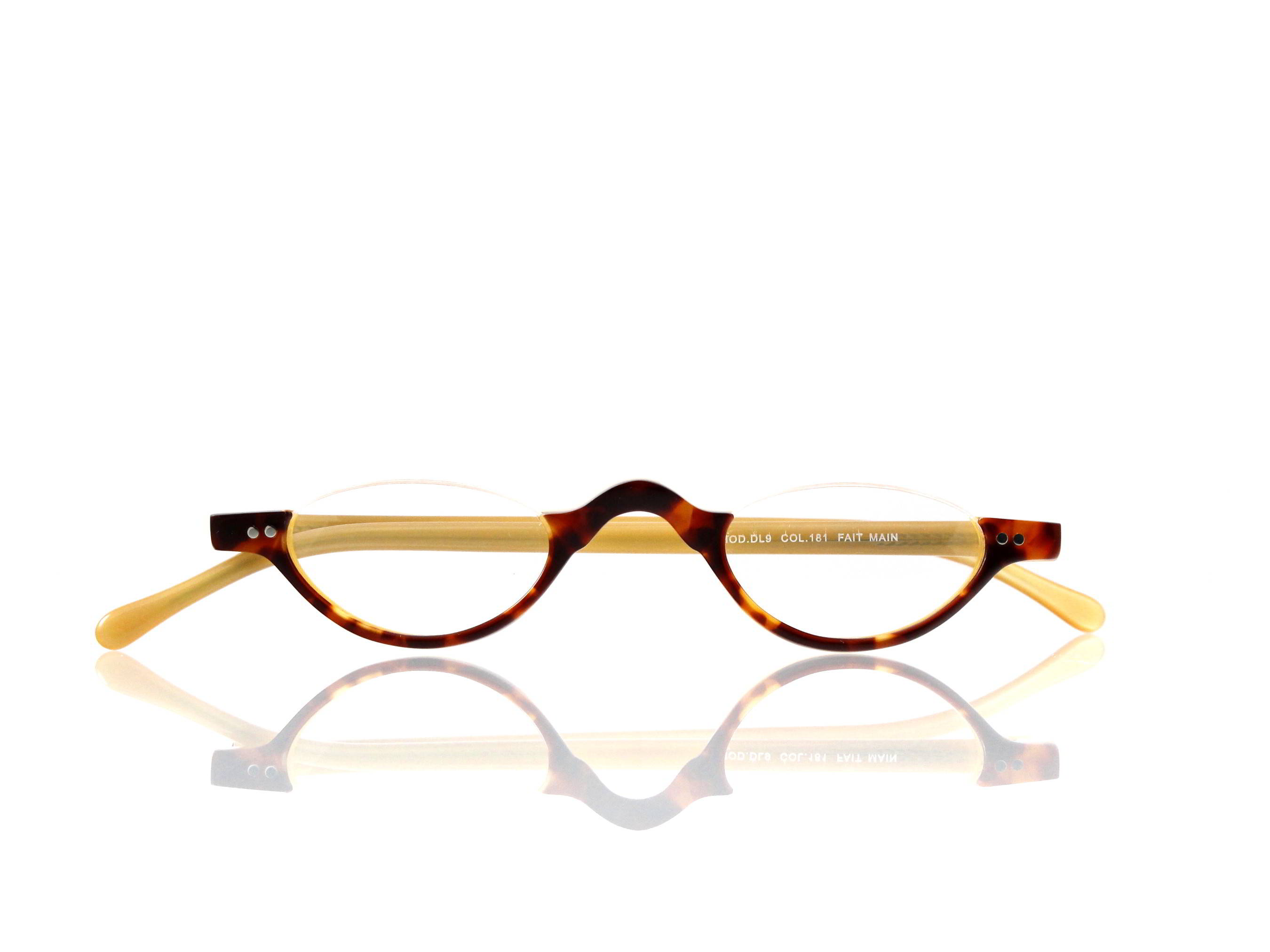 Lesca Lunetier • DL 9 • Col. 181 • Acetat-Halb-Brillen-Fassung