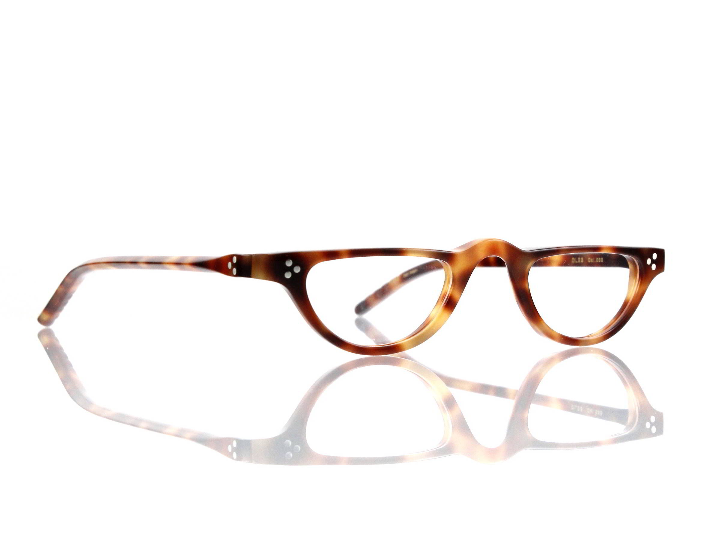 Lesca Lunetier • DL 23 • Col. 036 • Acetat-Halb-Brillen-Fassung