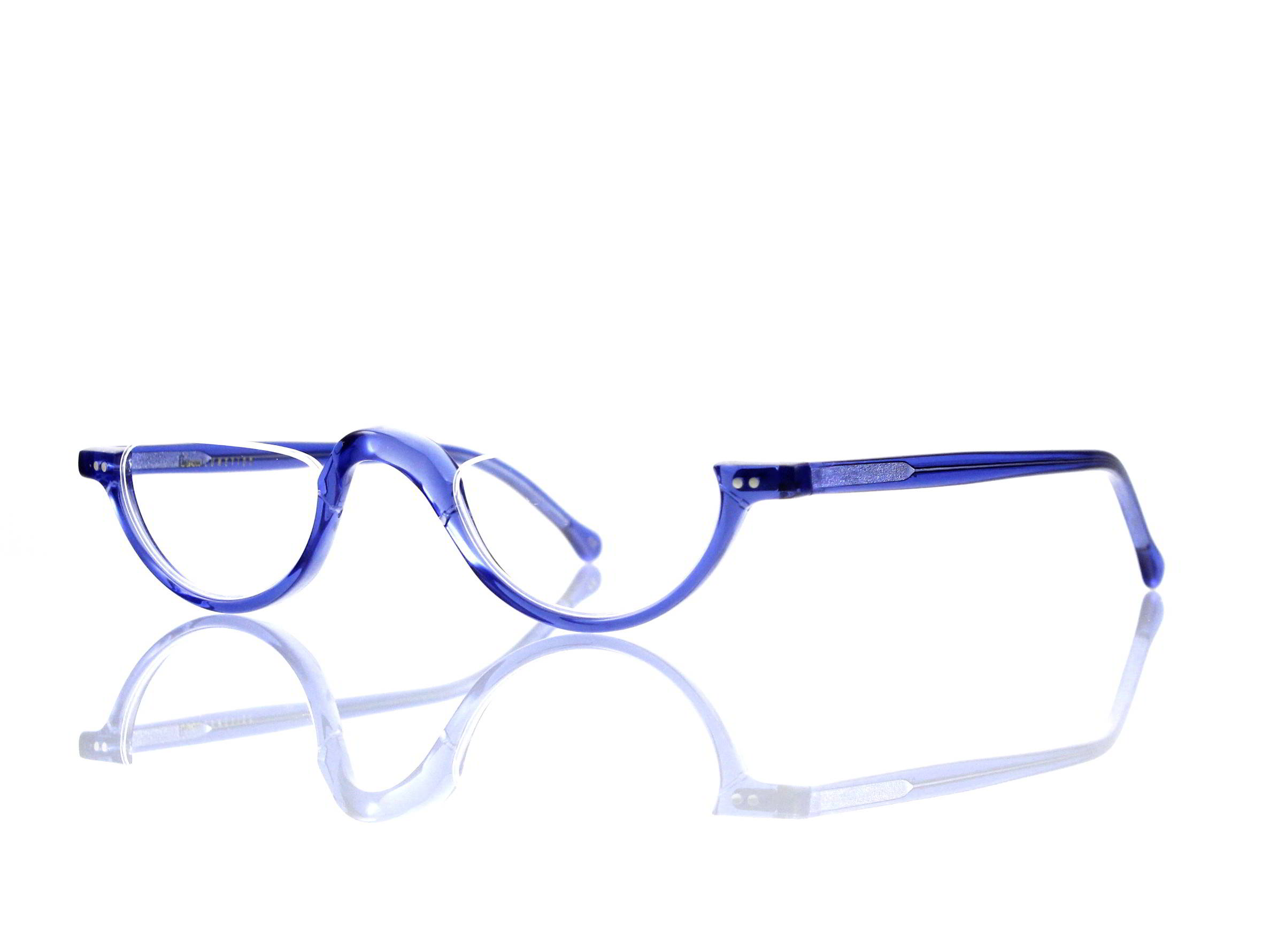 Lesca Lunetier • DL 3 • Col. 25 • Acetat-Halb-Brillen-Fassung