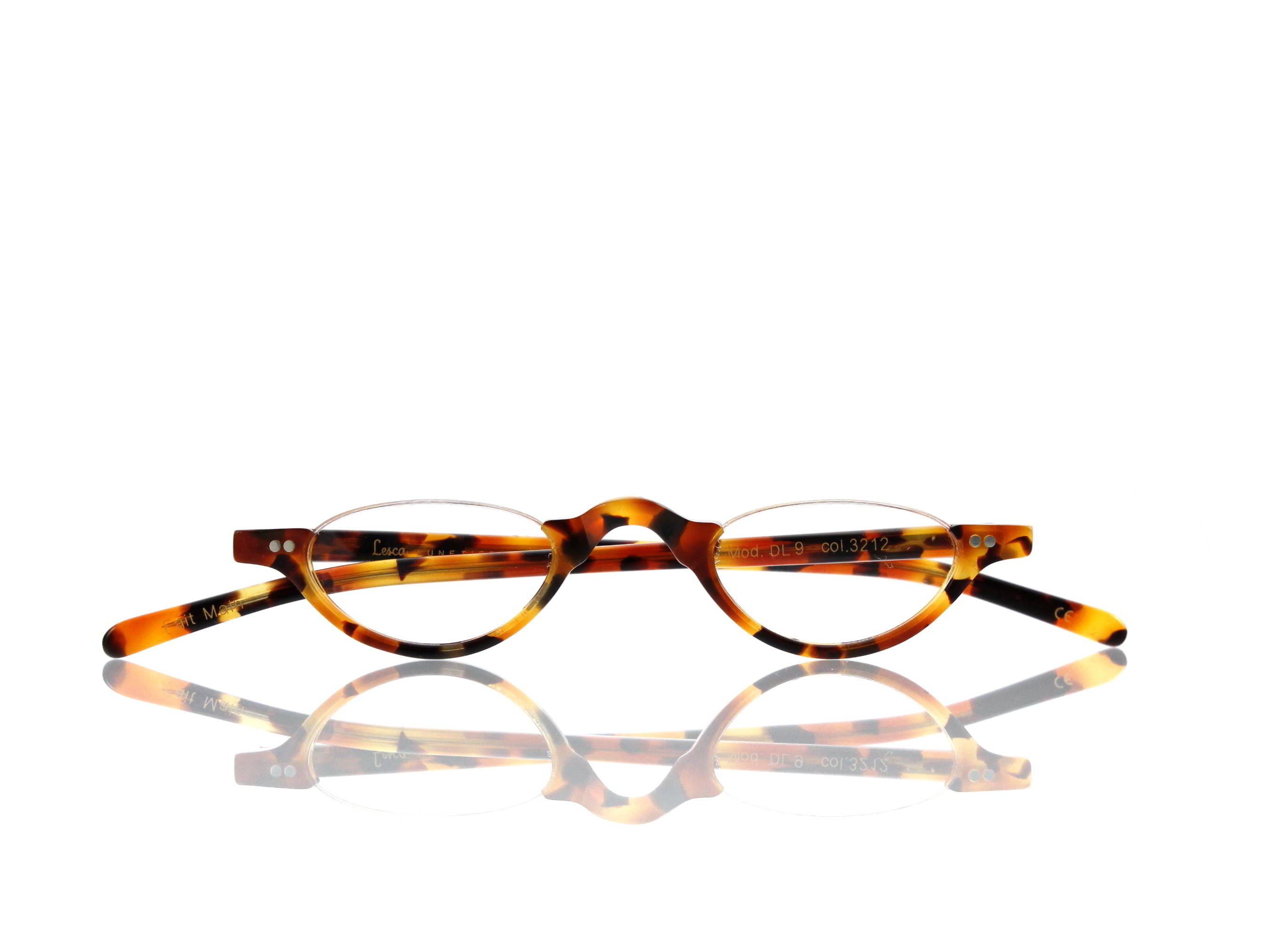 Lesca Lunetier • DL 9 • Col. 3212 • Acetat-Halb-Brillen-Fassung