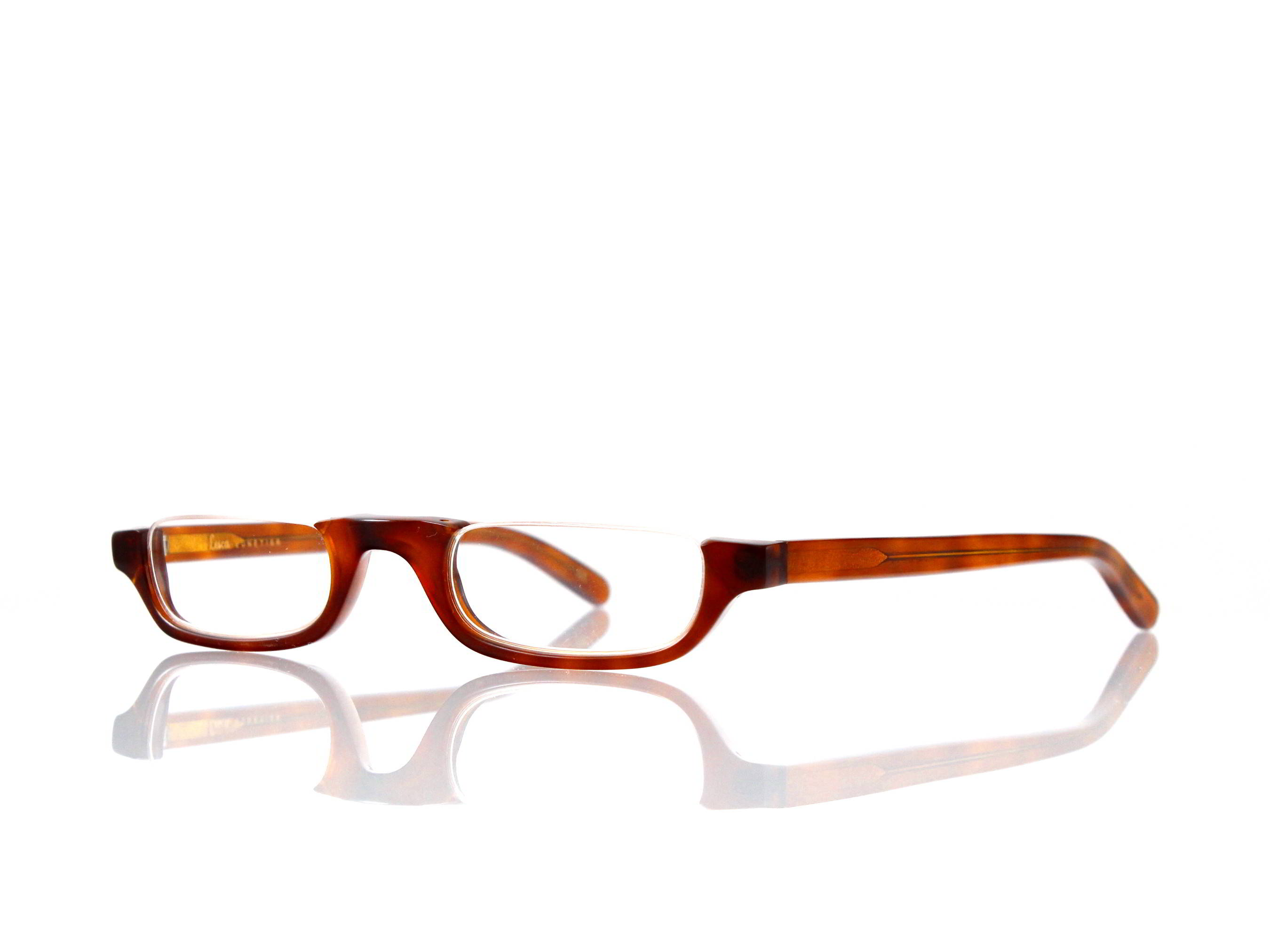Lesca Lunetier • DL 14 • Col. 053 • Acetat-Halb-Brillen-Fassung